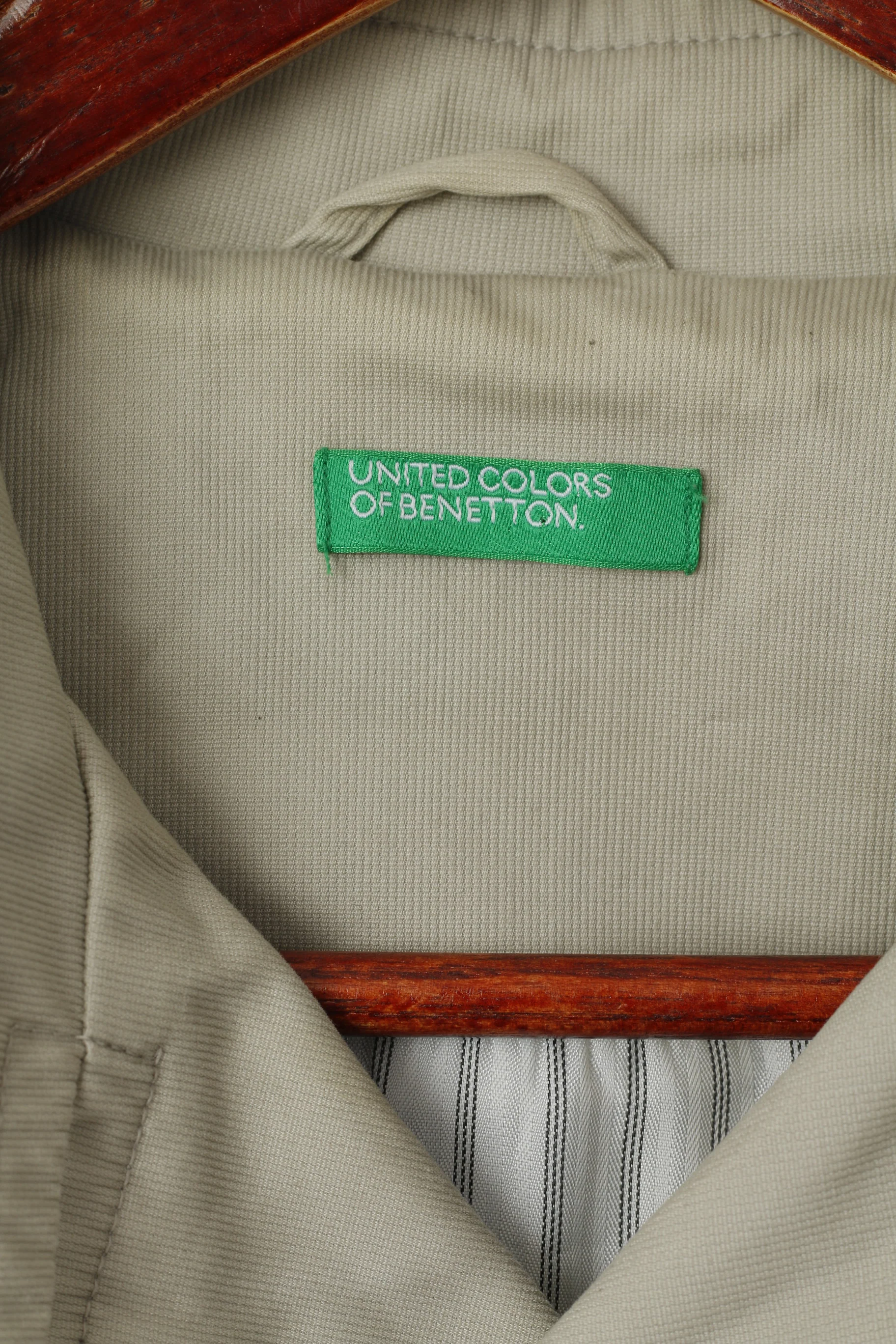 United Colors Of Benetton Women 38 XS Jacket Beige Double Breasted Classic Top - Image 5