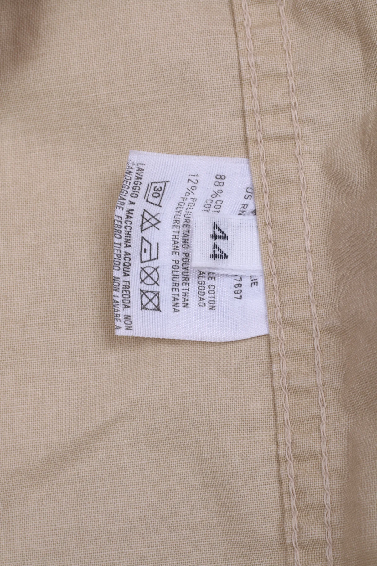 United Colors Of Benetton Womens  44 XL Jacket Beige Cotton Italy - Image 5