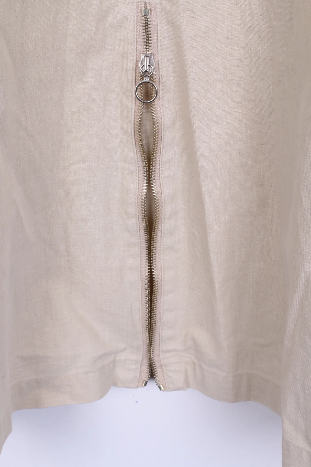 United Colors Of Benetton Womens  44 XL Jacket Beige Cotton Italy - Image 8