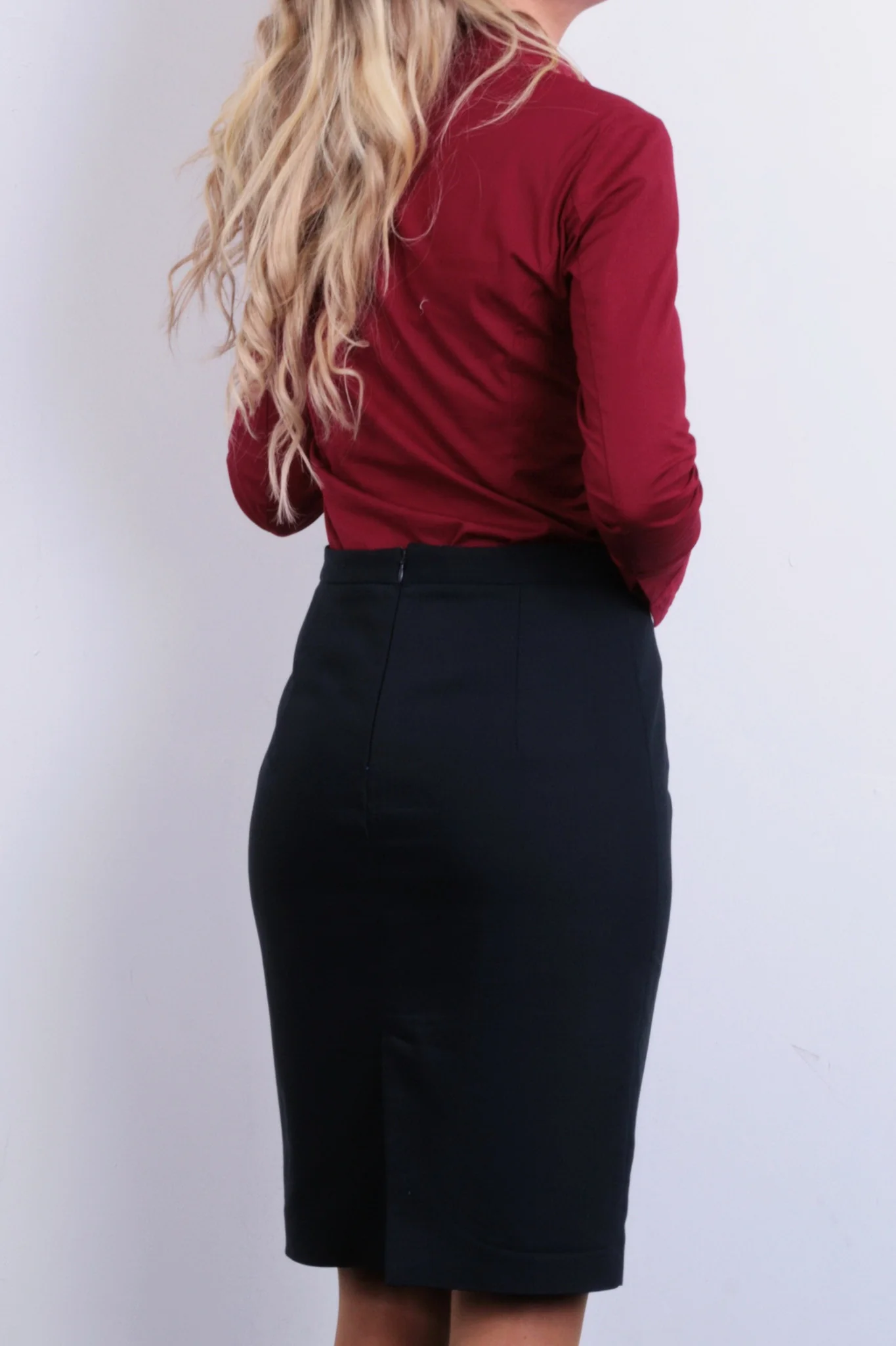 United Colors Of Benetton Womens XS Casual Shirt Elegant Burgundy - Image 5