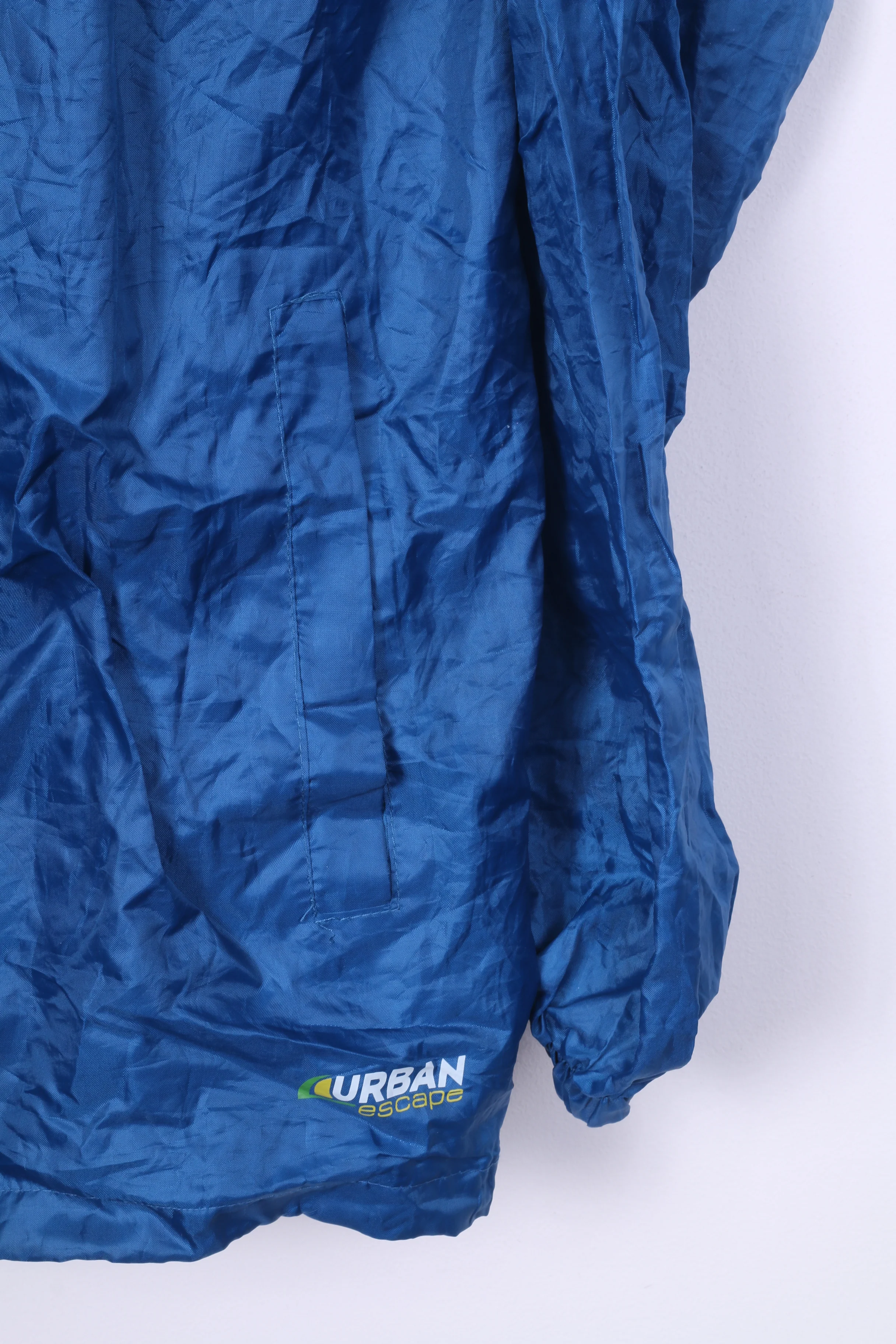 Urban Espace Unisex XL Rain Jacket Waterproof Blue Full Zipper - Image 3