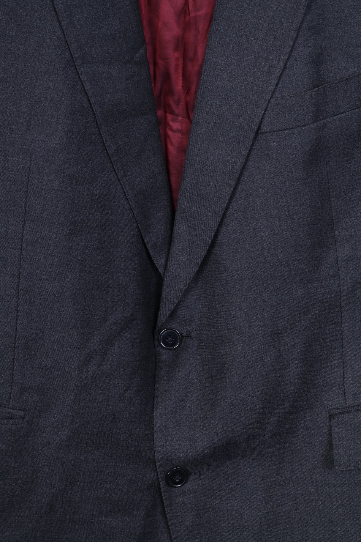 Van Kollem Mens 48 L Jacket Blazer Dark Grey Single Breasted Wool Vintage - Image 3
