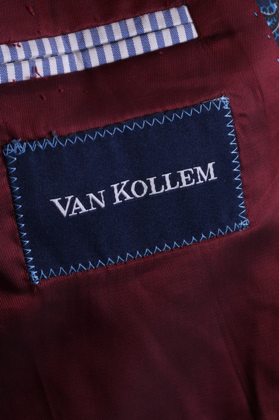 Van Kollem Mens 48 L Jacket Blazer Dark Grey Single Breasted Wool Vintage - Image 4