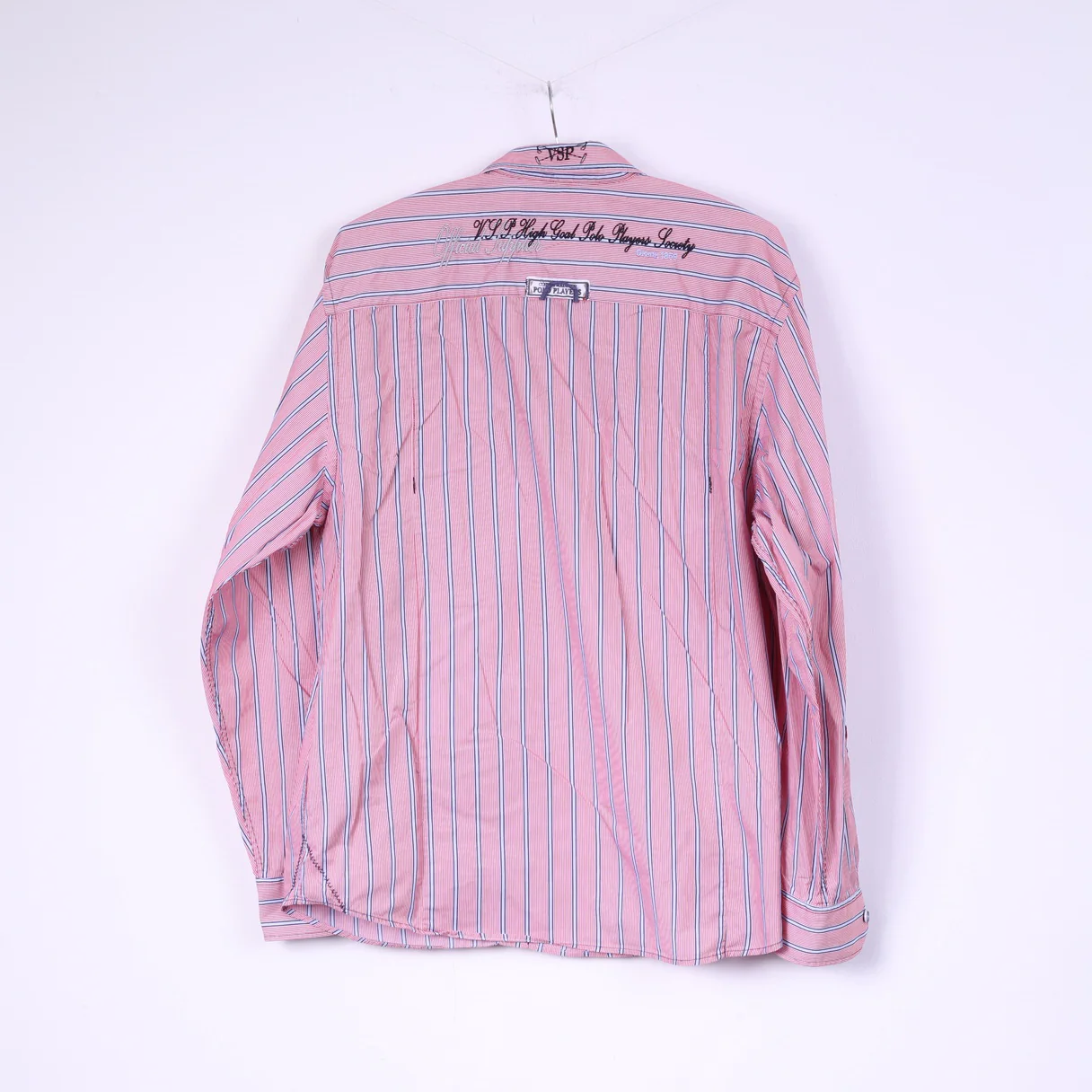 Van Santen & Van Santen Men L Casual Shirt Red Striped Custom Fit Cotton Top - Image 7