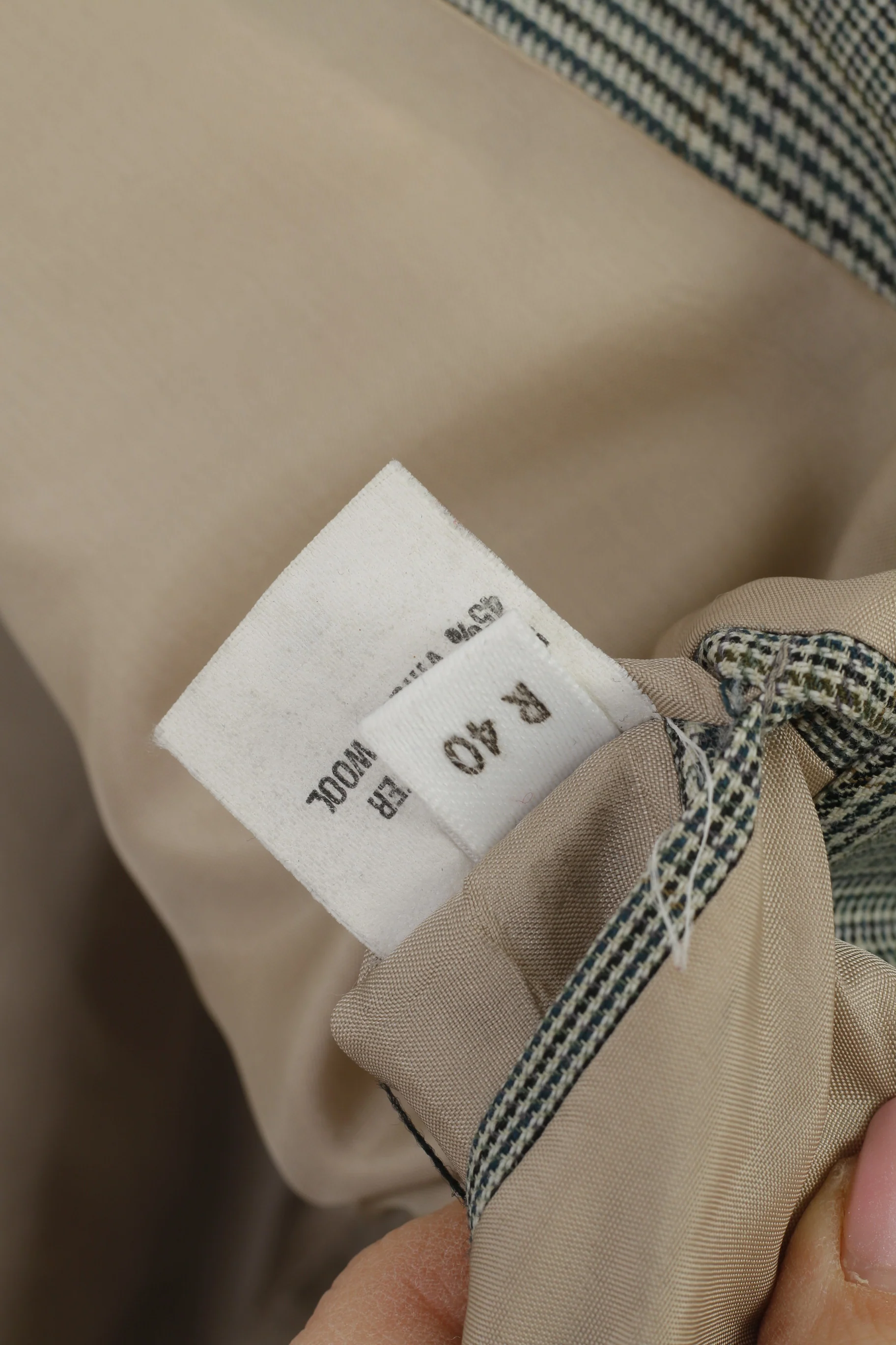 Varteks International Men 40 Blazer Gray Check Wool Blend Single Breatsed Jacket - Image 5