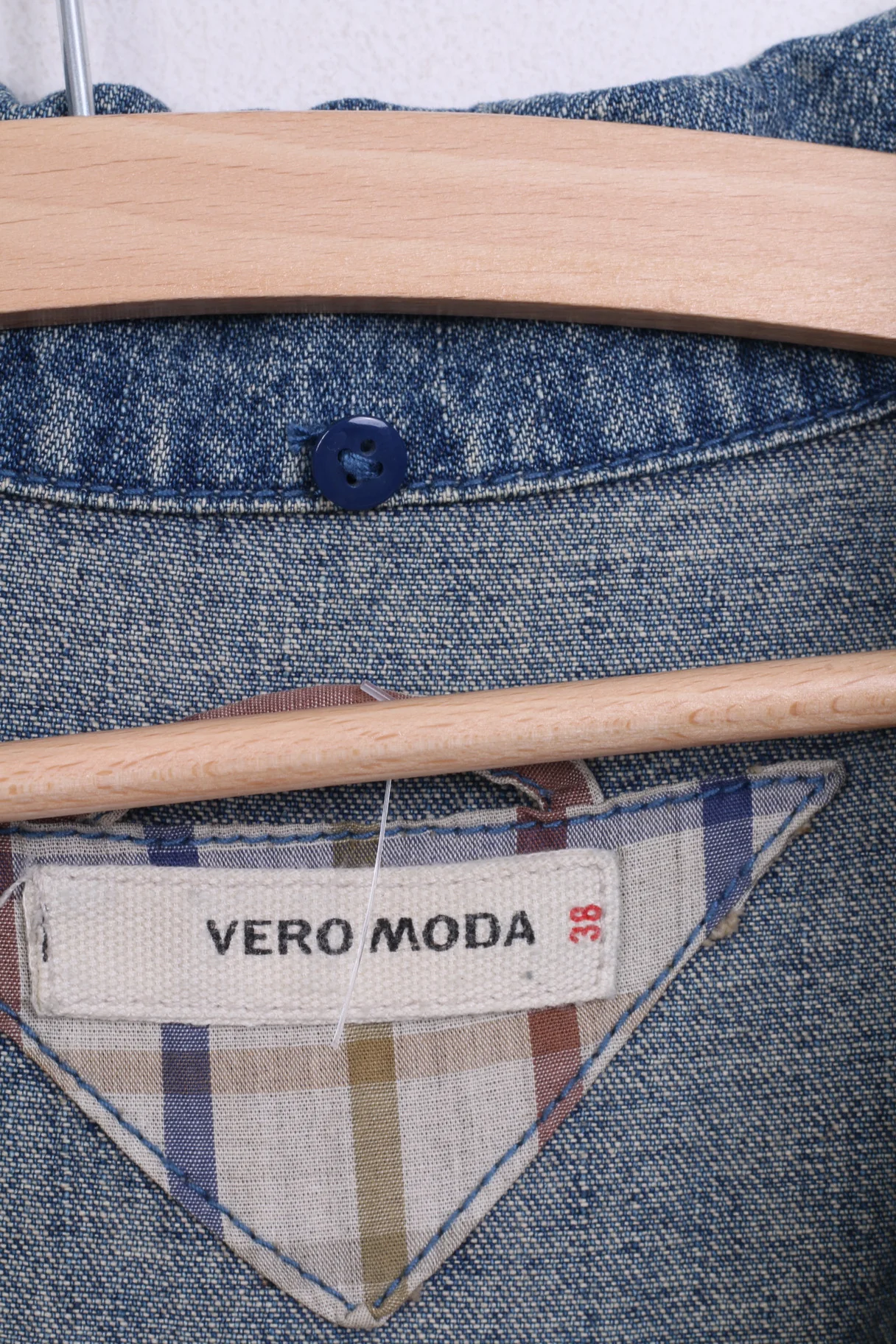 Vero Moda Womens 38 M Jeans Jacket Cotton Single Breasted Top - Image 4