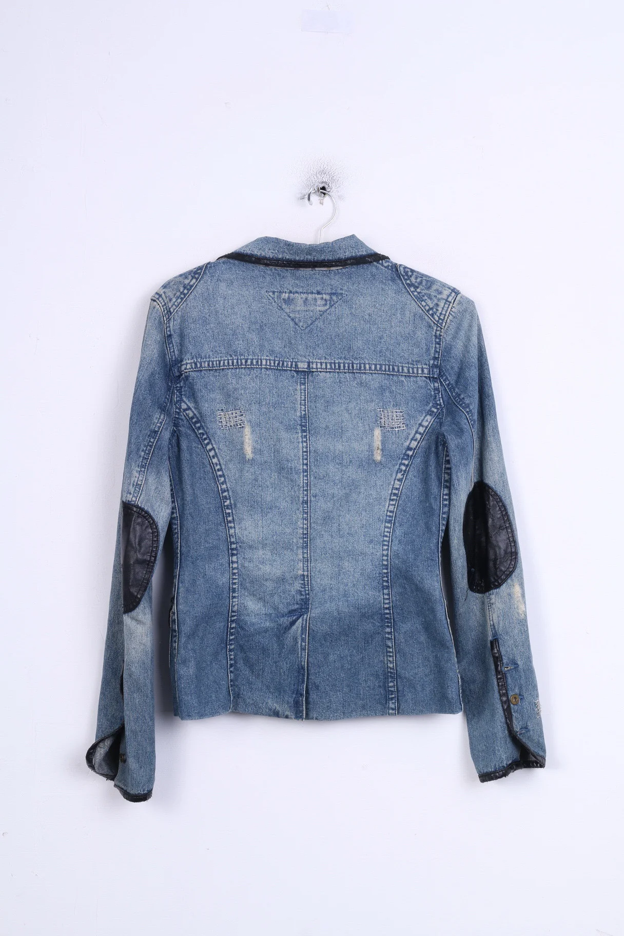 Vero Moda Womens 38 M Jeans Jacket Cotton Single Breasted Top - Image 6