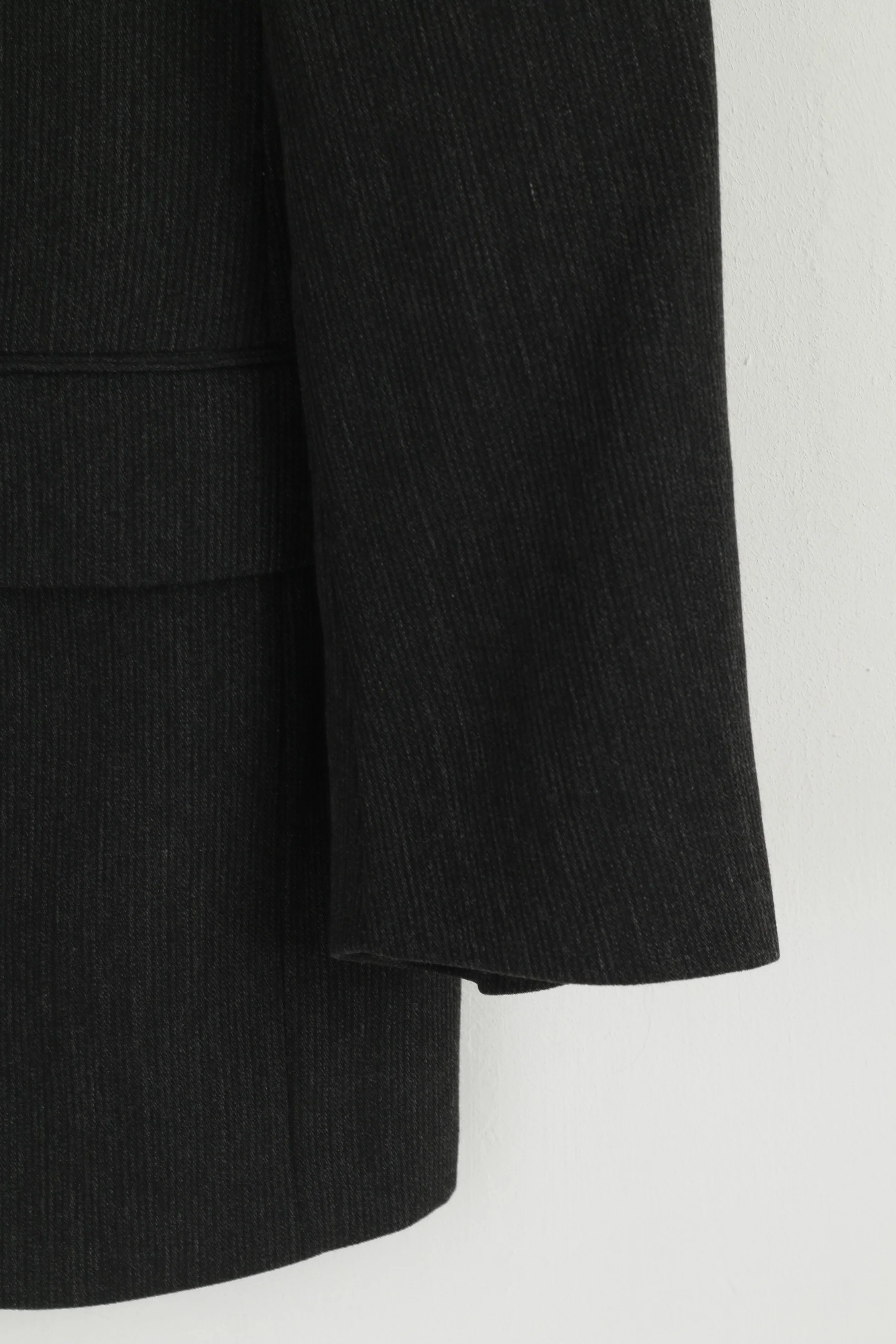 Via Ardigo By Corneliani Men 52 42 Blazer Charcoal Wool Nylon Blend Jacket - Image 3