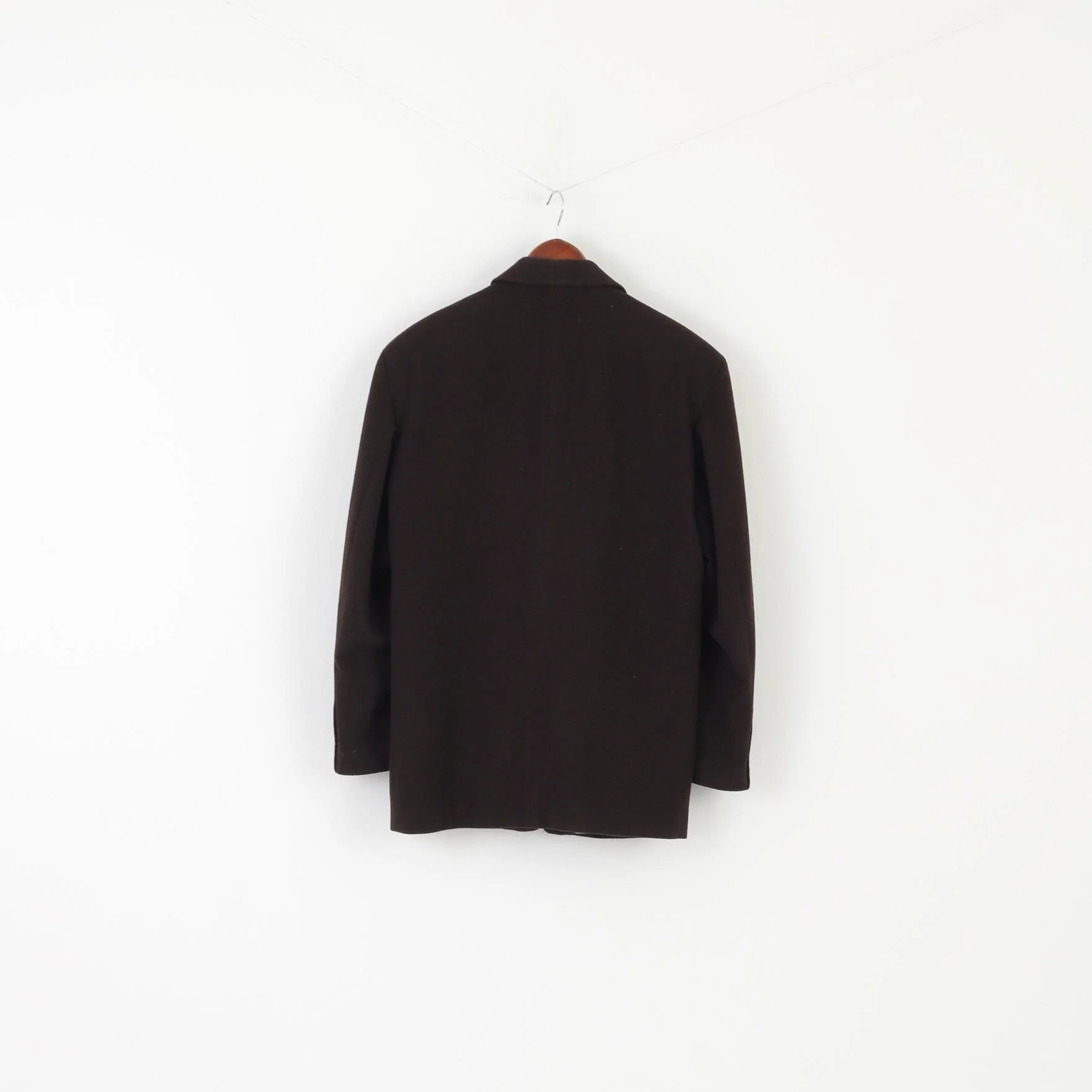 Vinci Collection Men S Blazer Brown Vintage Wool Blend Single Breasted Jacket - Image 5
