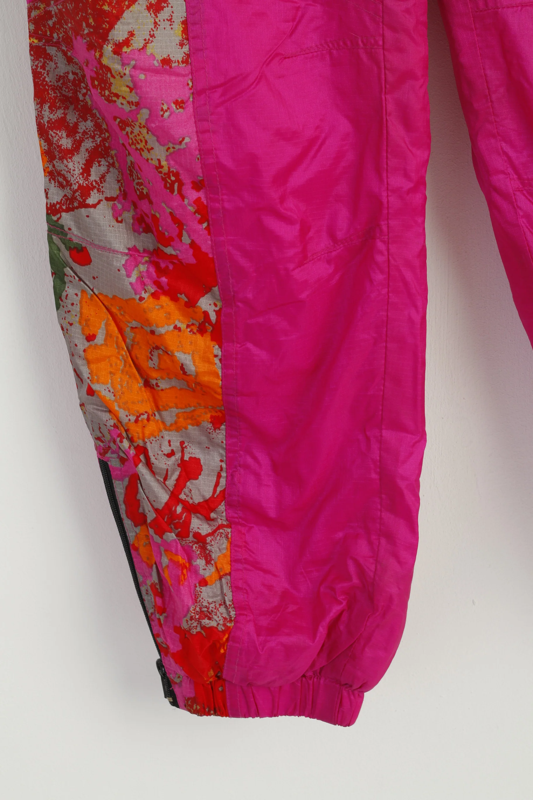 Vintage Girl 164 Ski Trousers Pink Nylon Waterproof Snow Pants - Image 3
