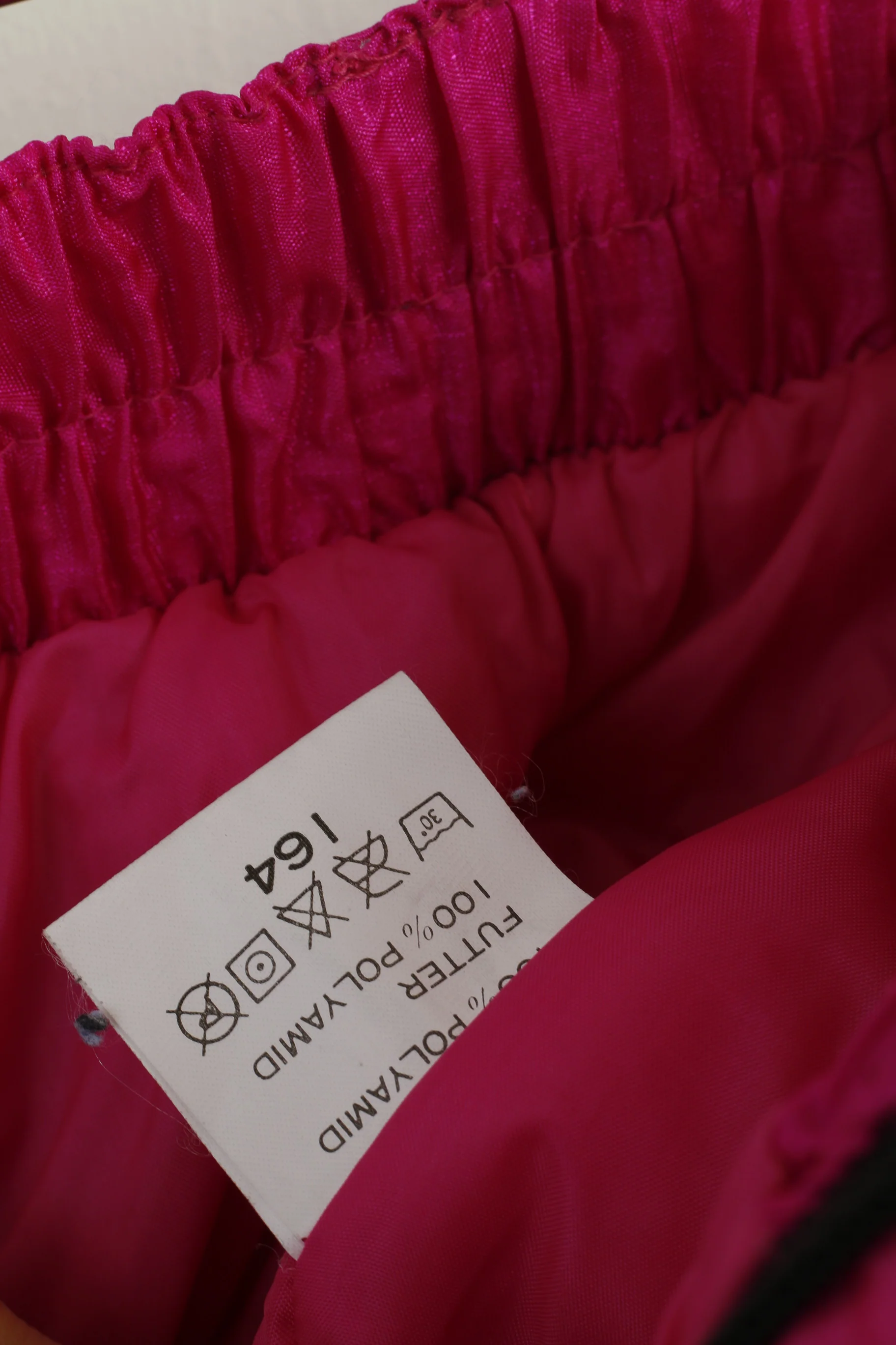 Vintage Girl 164 Ski Trousers Pink Nylon Waterproof Snow Pants - Image 5