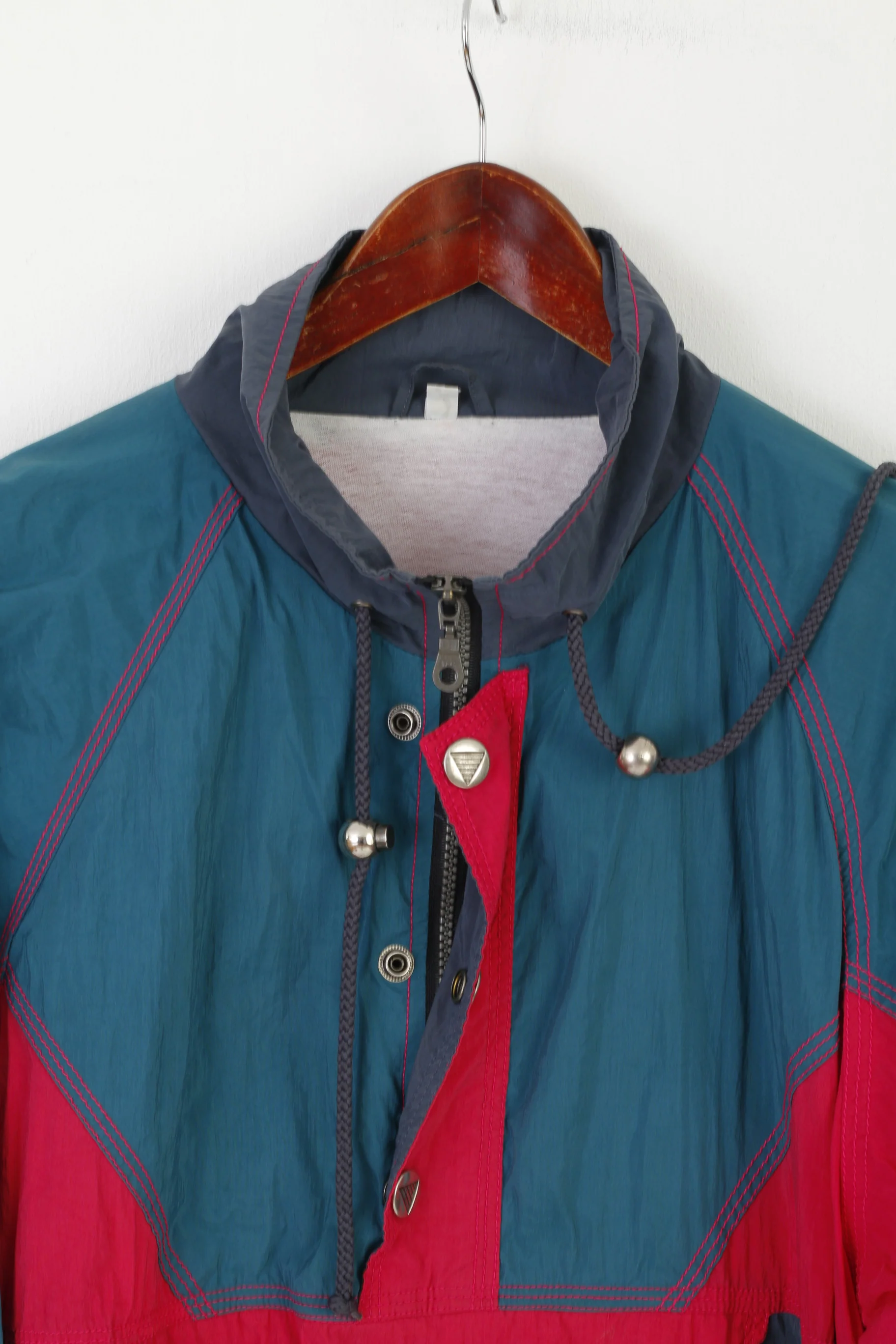Vintage Men 48/50 L Pullover Jacket Green Vintage Nylon Artic Circle Pulsate Top - Image 2