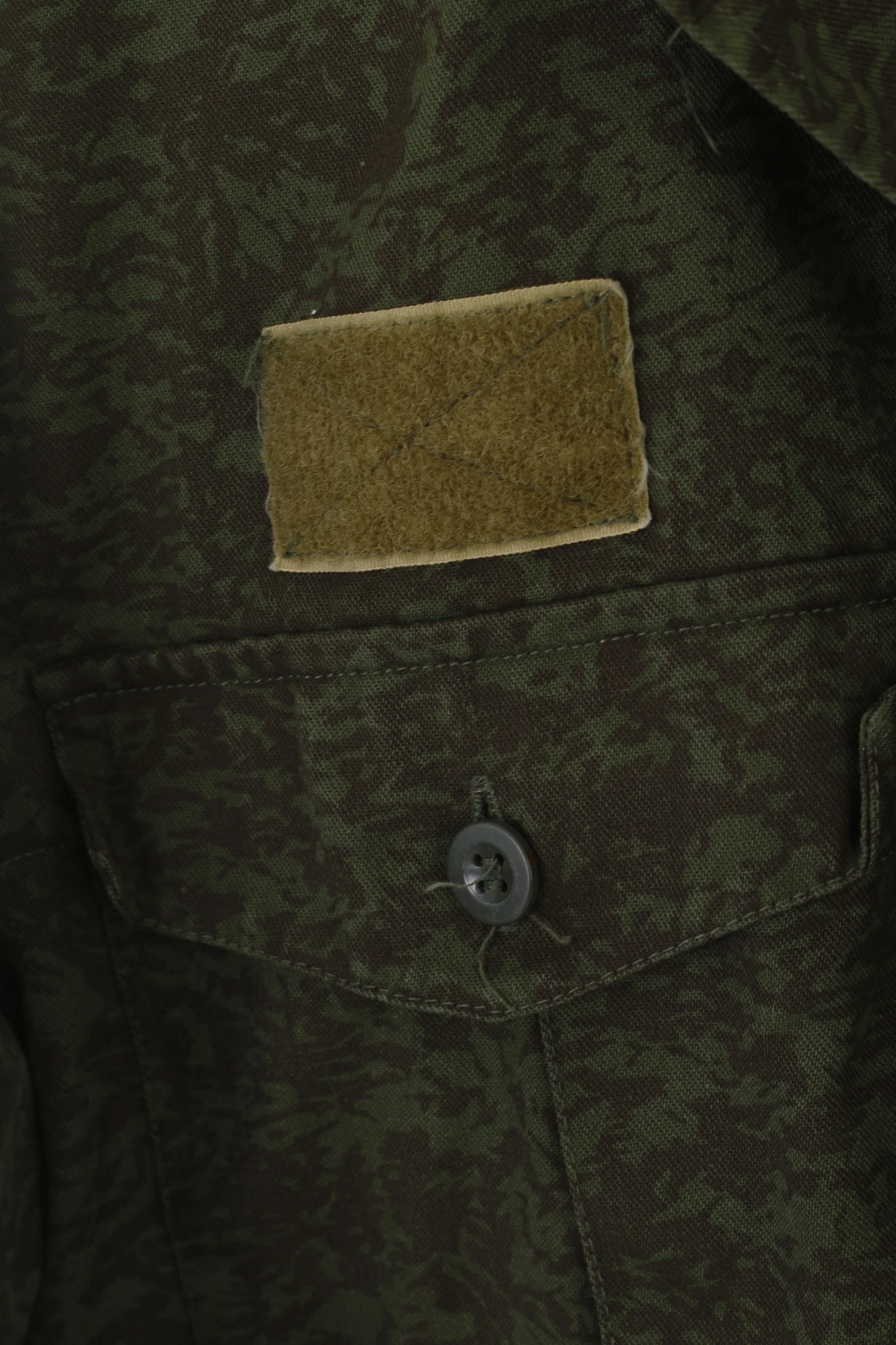 Vintage Men M Jacket Green Camouflage Army Military Lightweight Cotton Top - Image 6