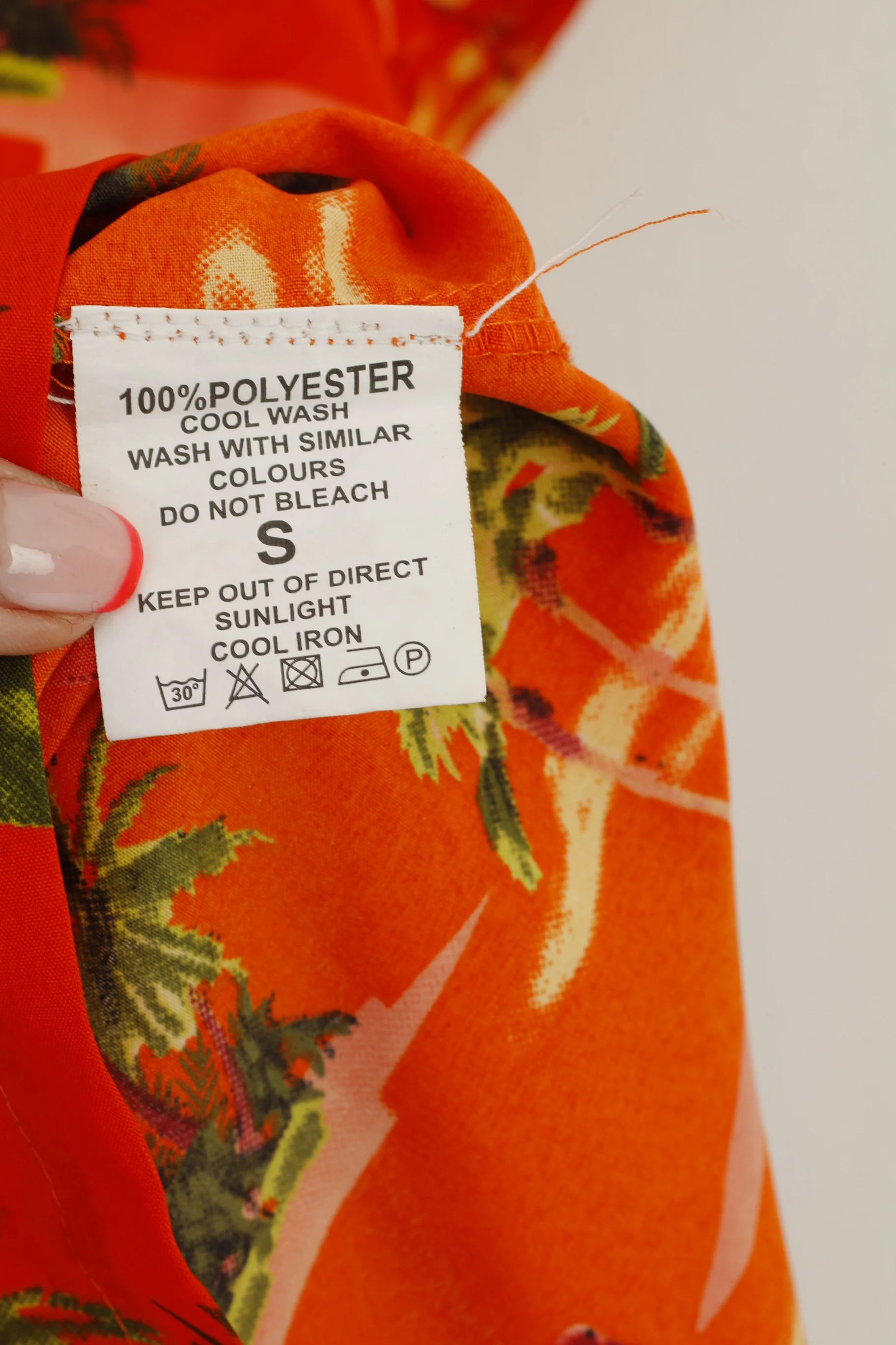 Vintage Men S Casual Shirt Orange Shiny Pocket Palms Printed Summer Top - Image 4