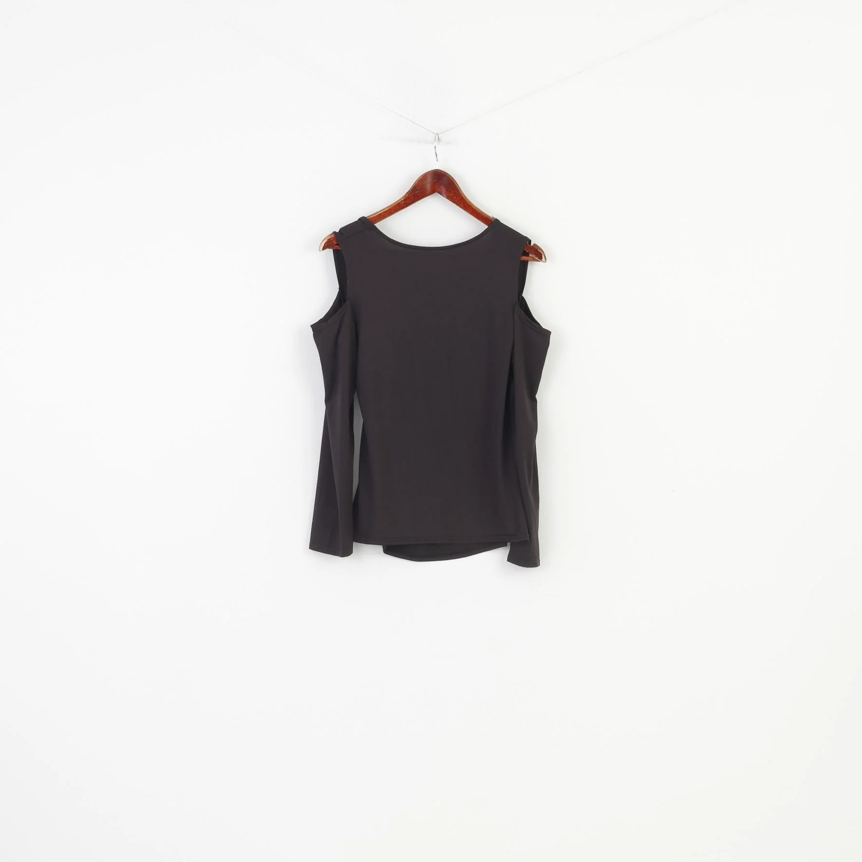 Vintage Woman XXL Shirt Black Sleeveless Shiny Creases Tank Top - Image 8
