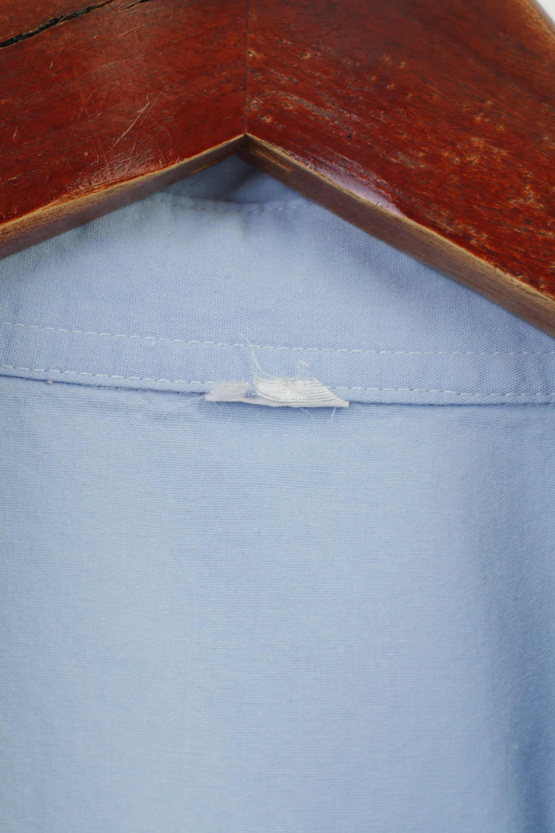 Vintage Women M Casual Shirt 7/8 Sleeve Blue Cotton Elegant Classic Bottoms Collar Top - Image 4