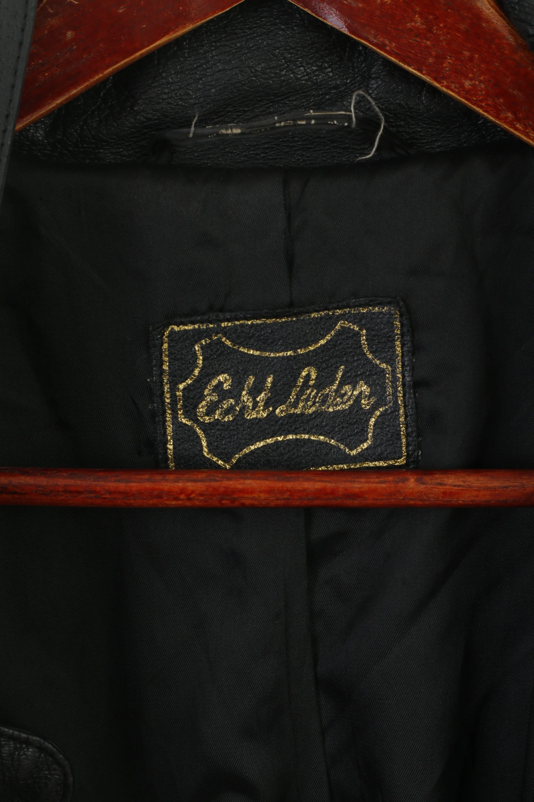 Vintage Women XL Jacket Black Leather Bat Bomber Shoulder Pads Retro Top - Image 5