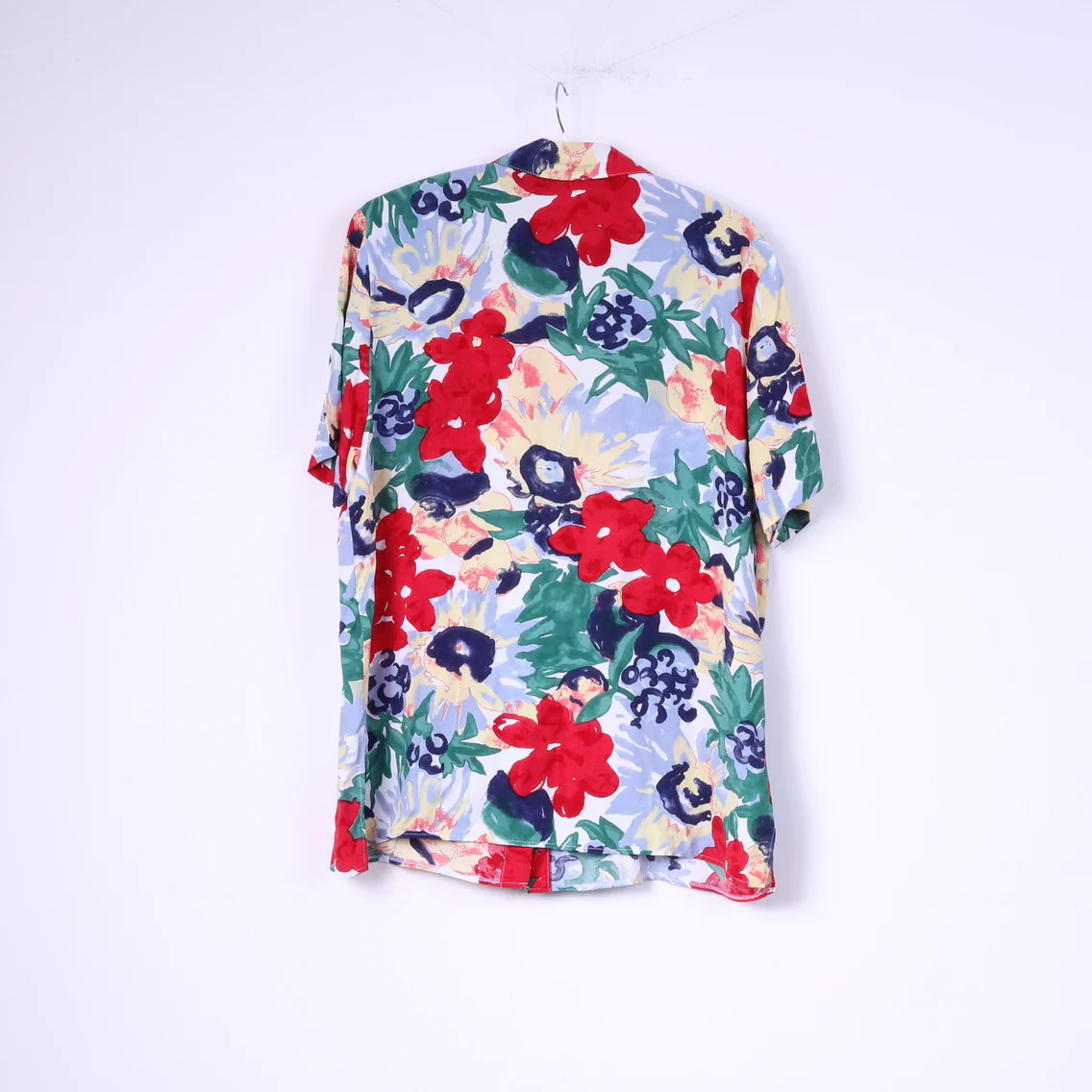 Vintage Women 2XL Casual Shirt Floral Print Vintage Short Sleeve Multi Short Sleeve Top - Image 4