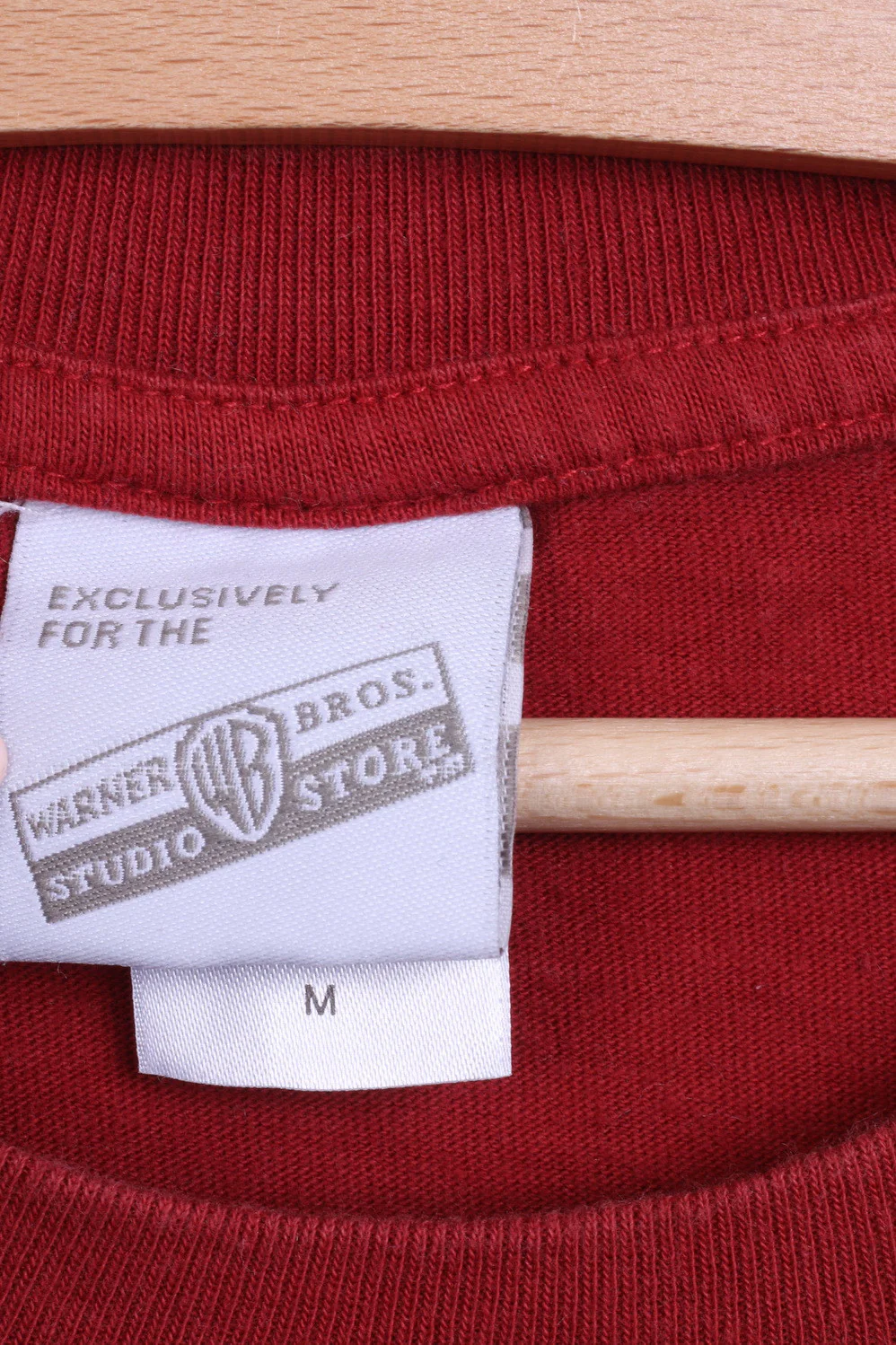 Warner Bros.Studio Store Mens M T-Shirt Red Cotton Superman Logo - Image 3