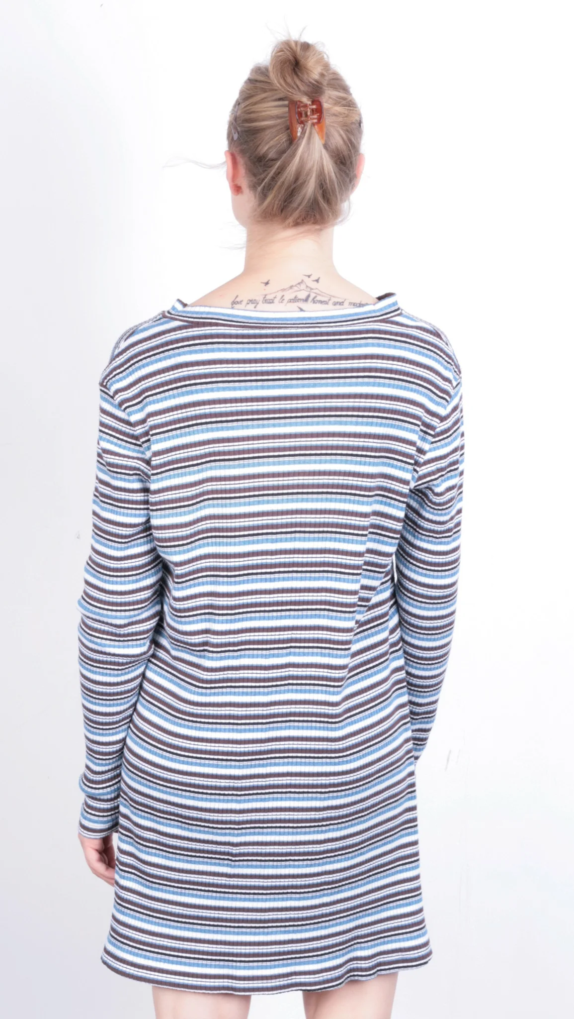 Warner Bros. Women's M Dress Cotton Tweety Striped V Neck - Image 4