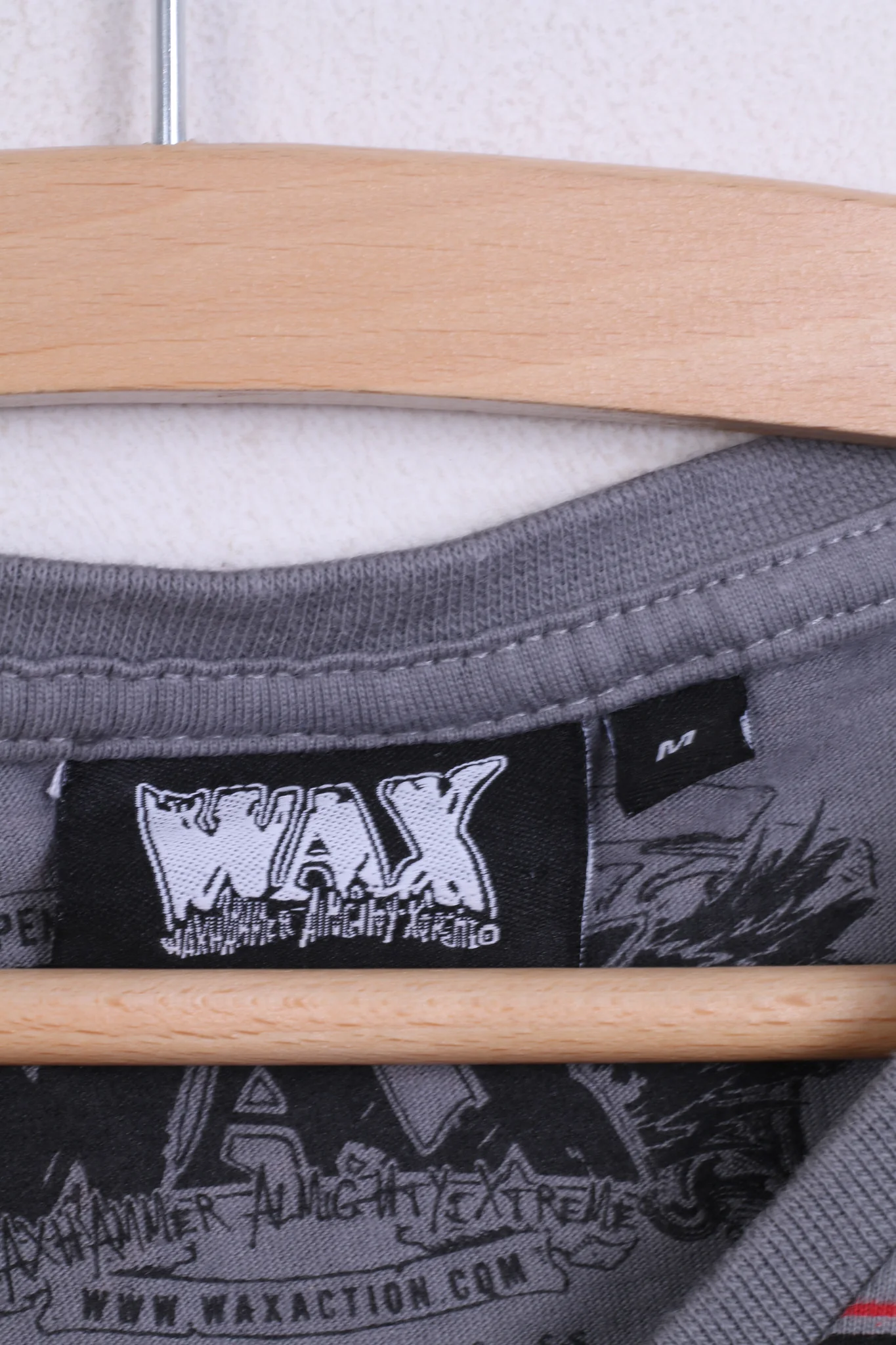 Wax Action Mens M Shirt Grey Cotton - Image 3