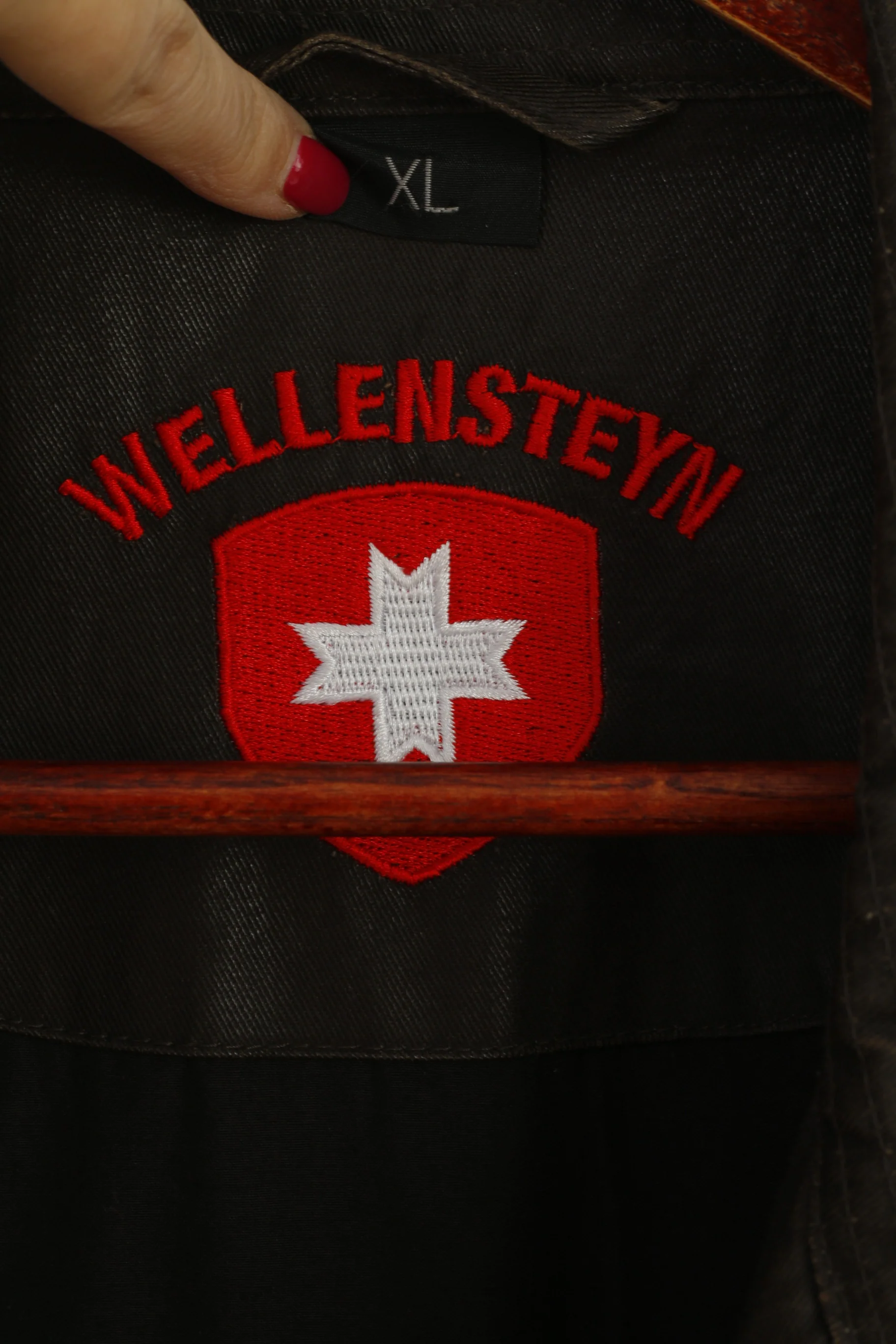 Wellensteyn Montgomery Men XL Jacket Brown Wax Cotton Military Zip Up Top - Image 7
