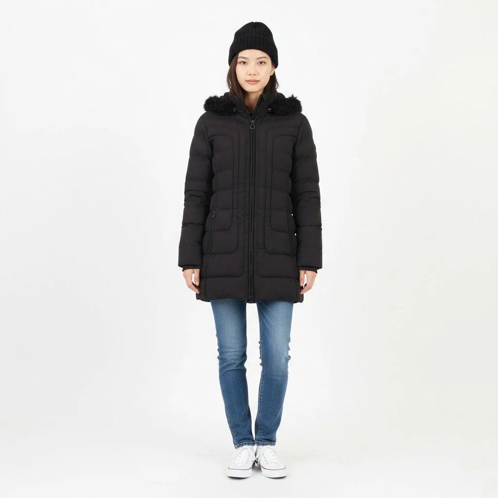 Wellensteyn Woman M Jacket Black Padded Full Zipper Hood Belvedere Long Winter Top