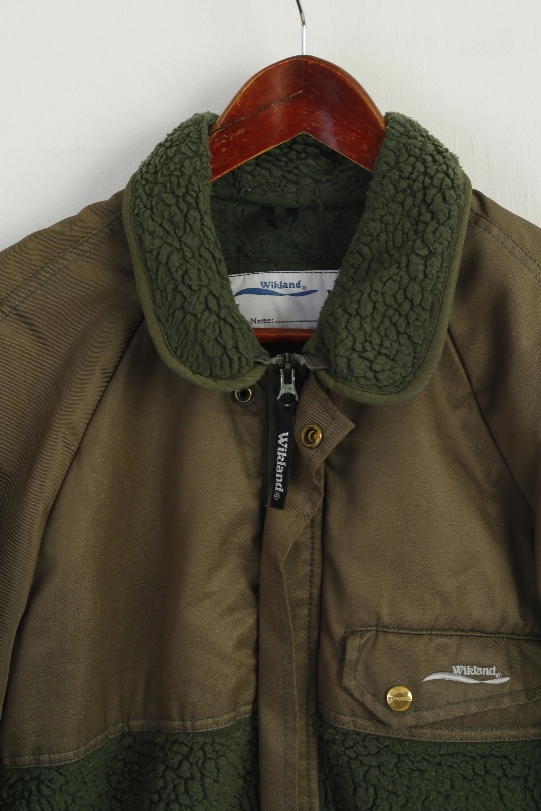 Wikland Men M Jacket Green Hunting Outdoor Full Zipper Multi Pockets Top - Image 3
