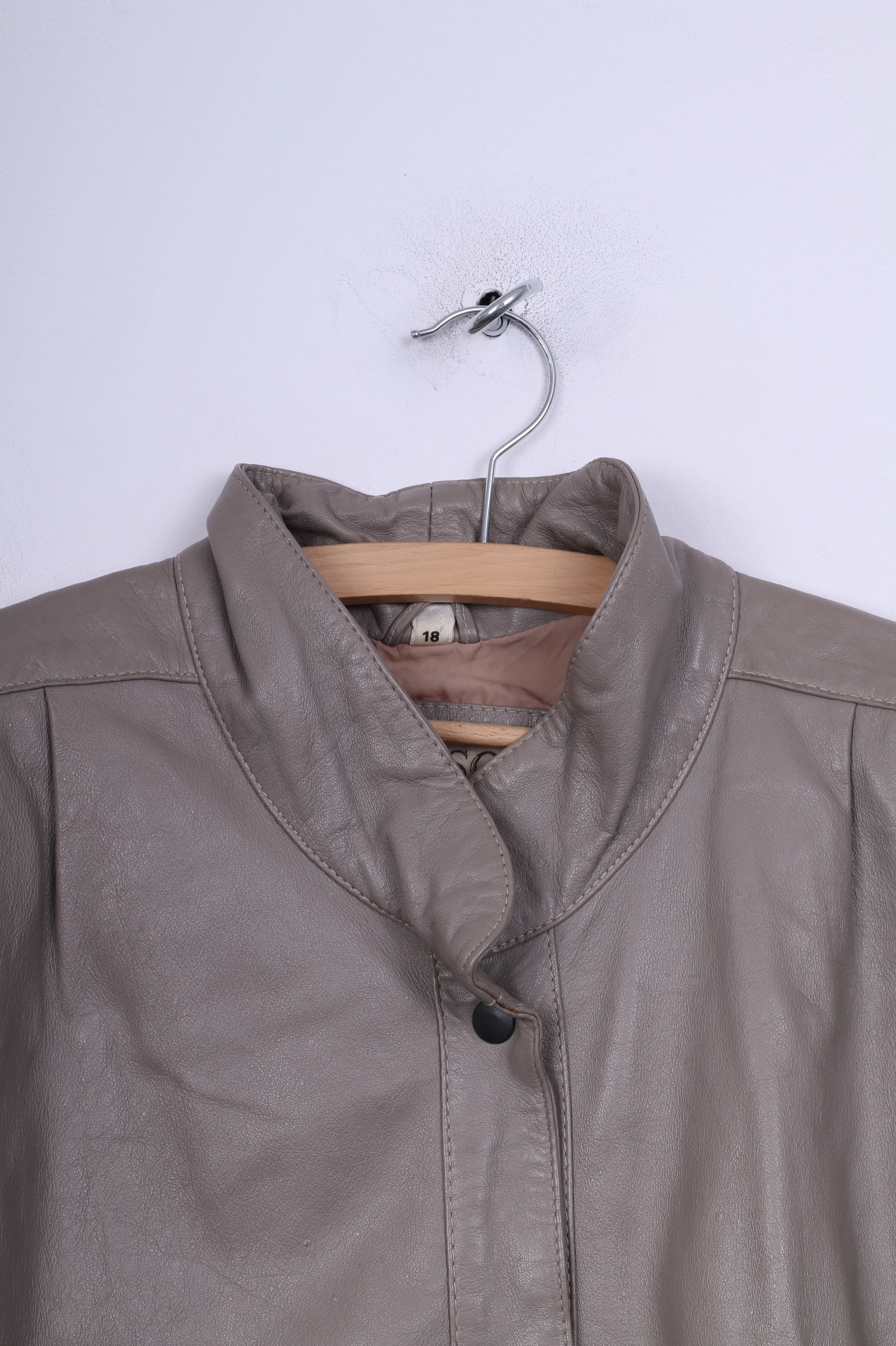 Windsor London Womens 18 XXXL Jacket Leather Grey Jacket Vintage - Image 2