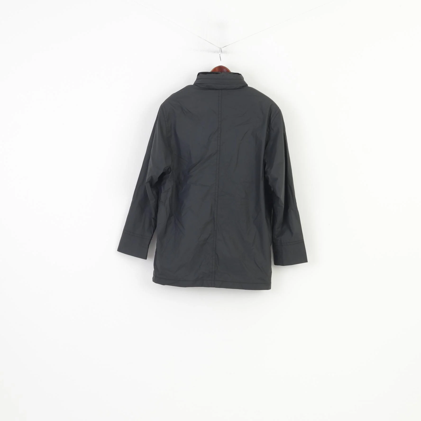 John F.Gee Women XL Jacket Black Collar Light Parka Hood Full Zipper Without Limits Waterproof Vintage Top - Image 7