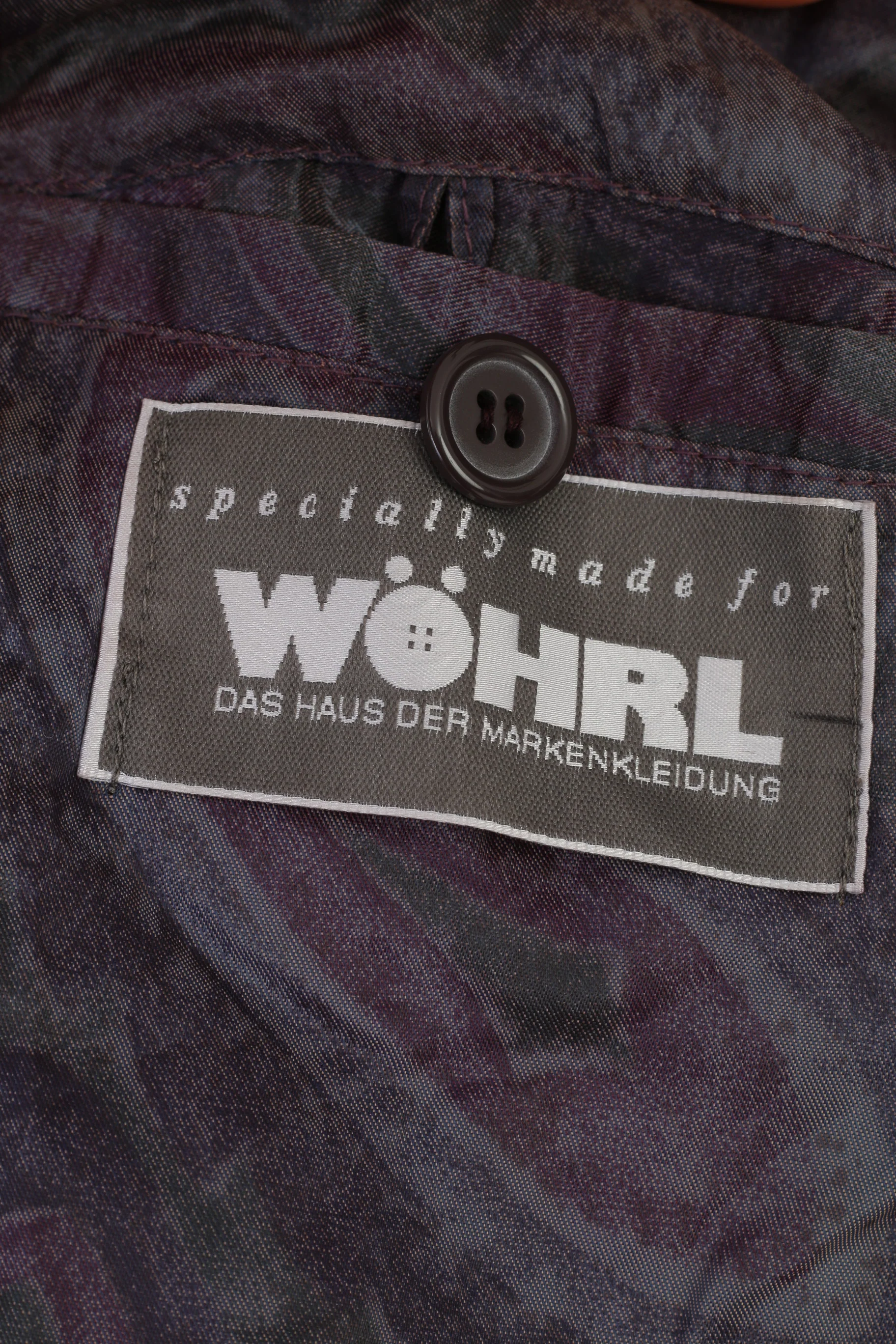 Wohrl Woman 42 XL Jacket Burgundy Leather Full Zipper Collar Padded Vintage Top - Image 5
