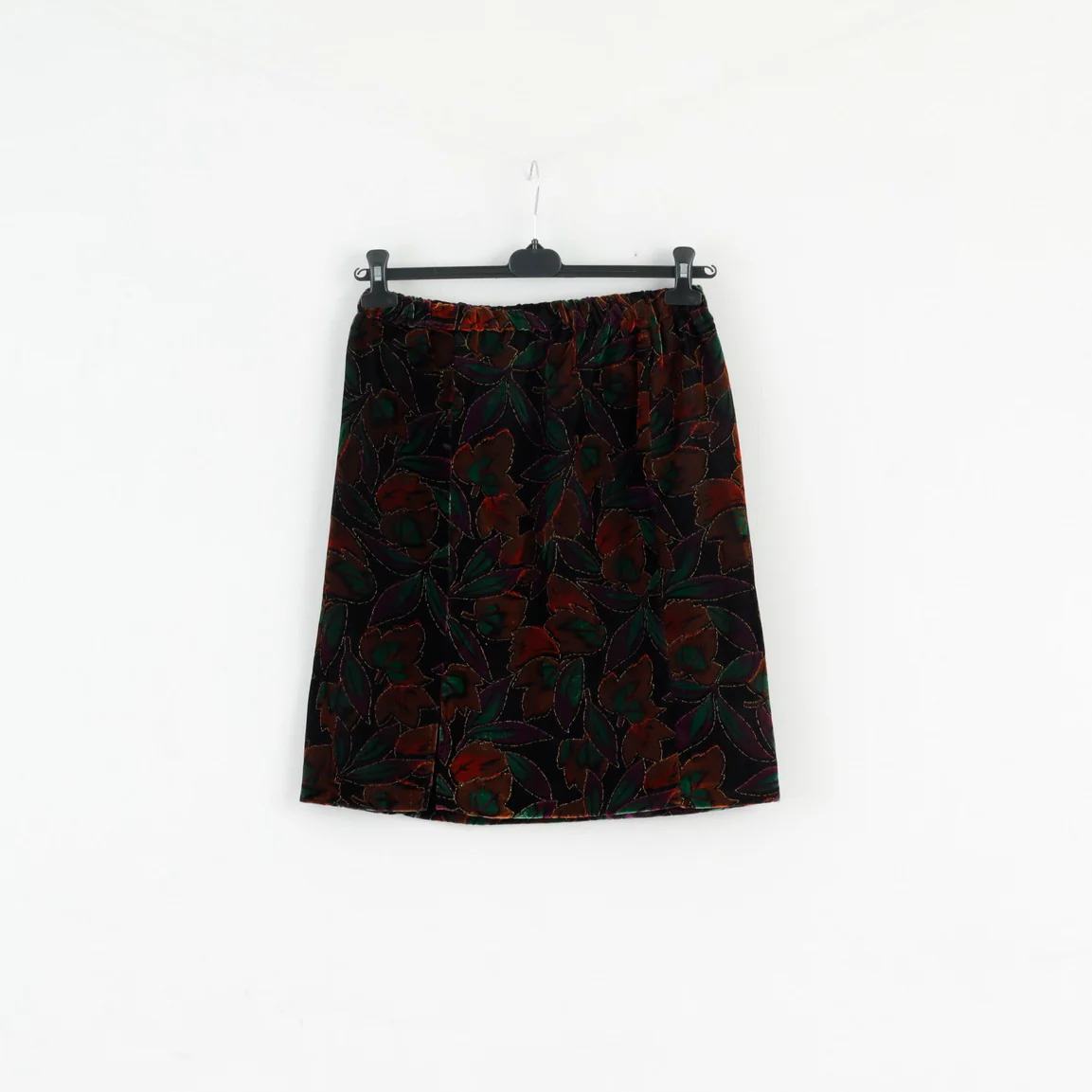 C&A Jessica Womens 42 L Skirt Suit Blazer Skirt Black Floral Vintage Gold Detailed - Image 4