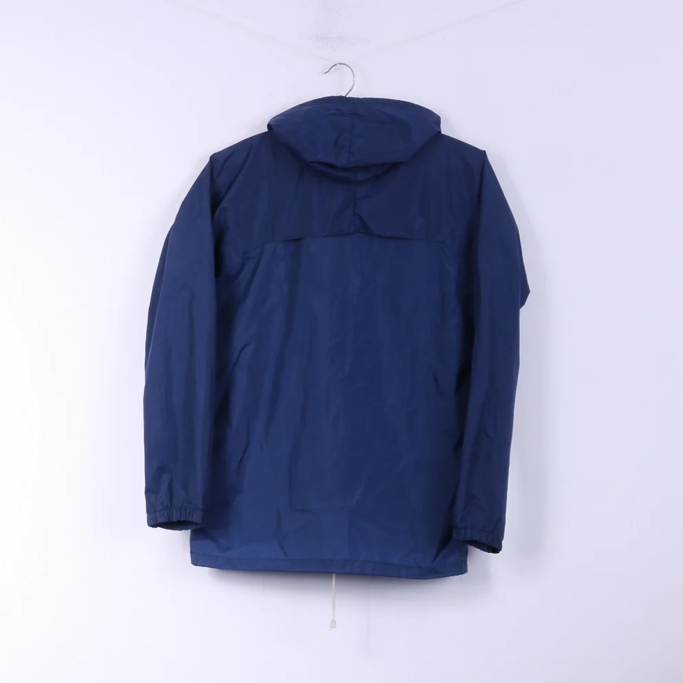 Womens M Lightweight Jacket Navy Full Zipper Hooded Top - Image 3