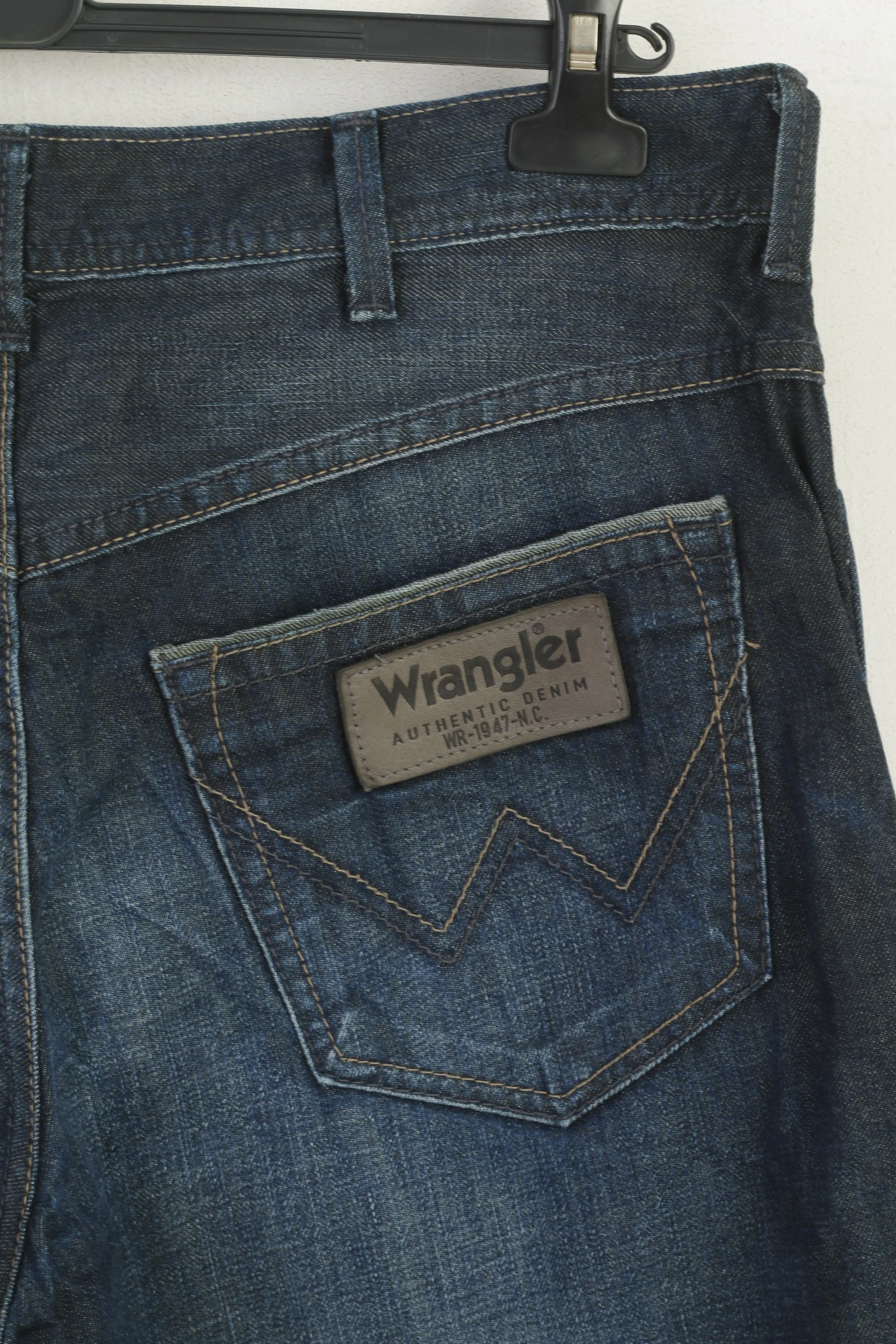 Wrangler Men 36 Jeans Trousers Navy Denim Cotton Vintage Roxboro Classic Pants - Image 5