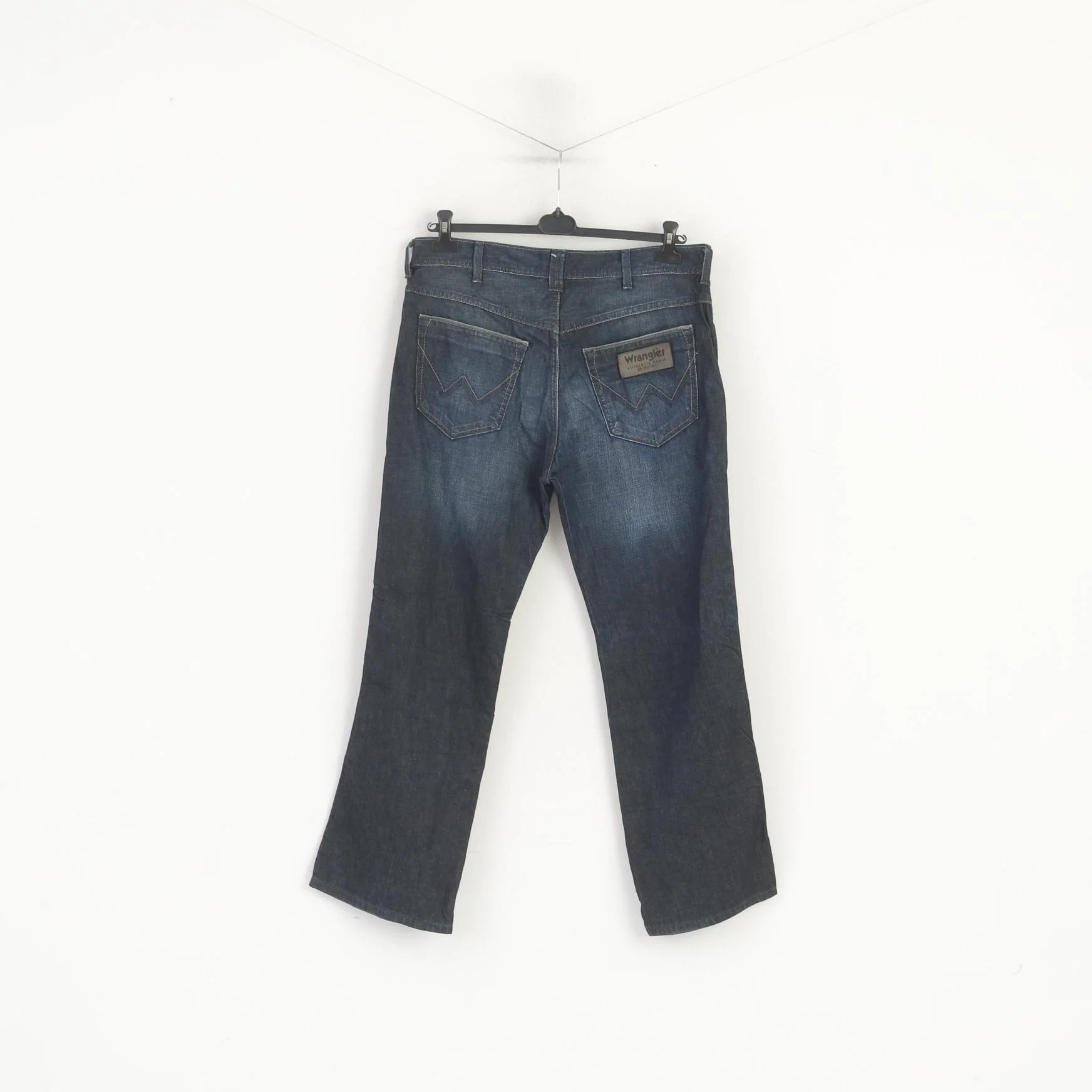 Wrangler Men 36 Jeans Trousers Navy Denim Cotton Vintage Roxboro Classic Pants - Image 6
