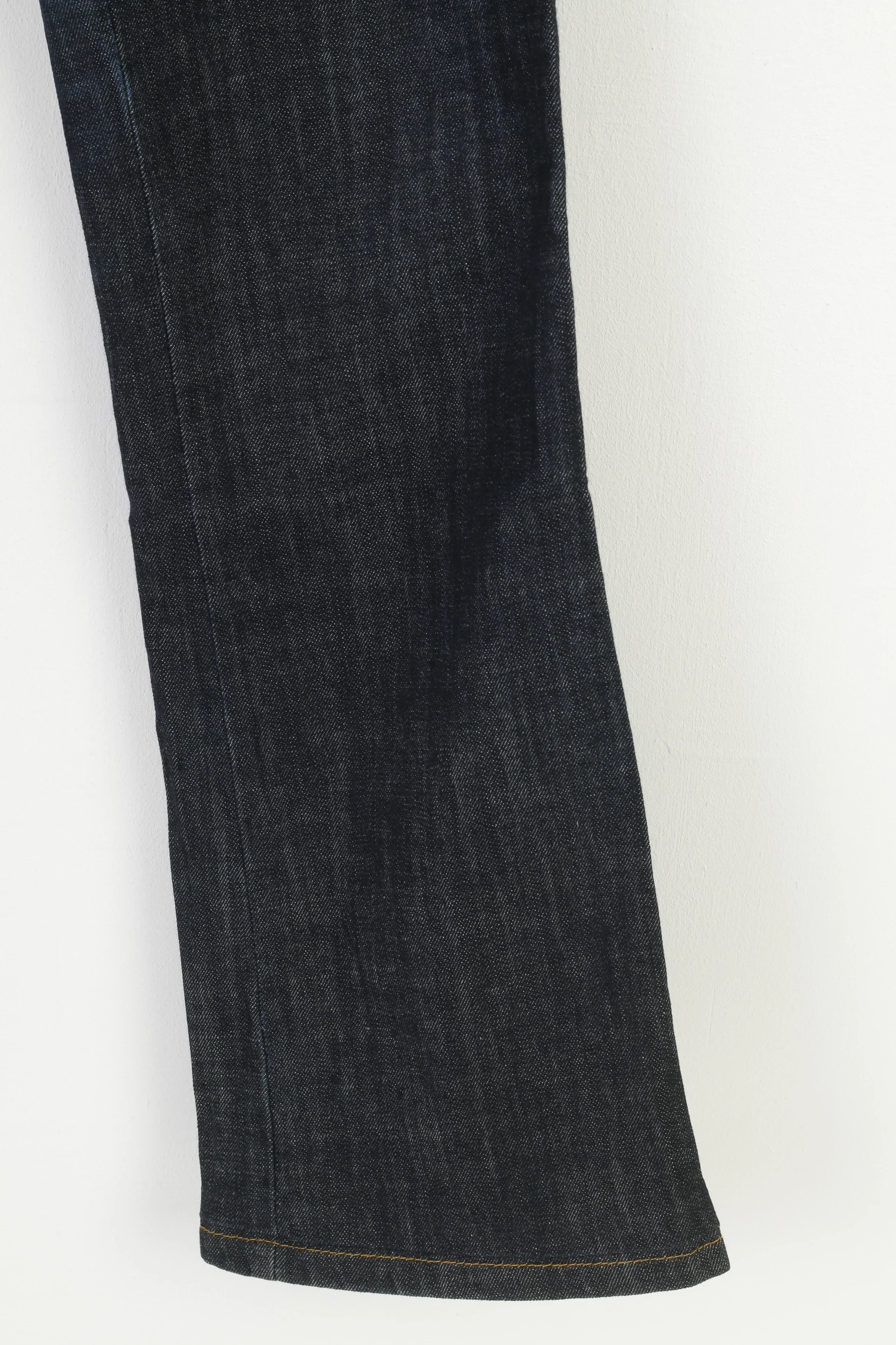 Wrangler Women 31 Jeans Trousers Navy Cotton IRIS Straight Leg Vintage Pants - Image 3