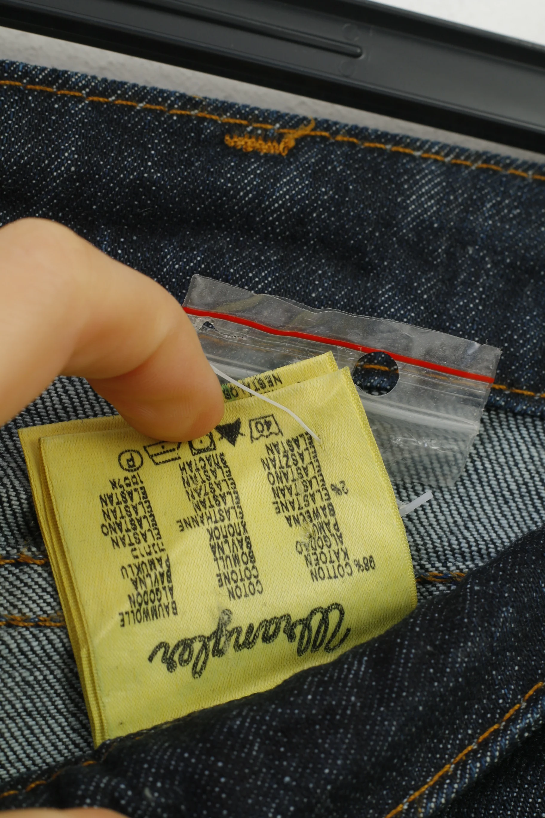 Wrangler Women 31 Jeans Trousers Navy Cotton IRIS Straight Leg Vintage Pants - Image 4