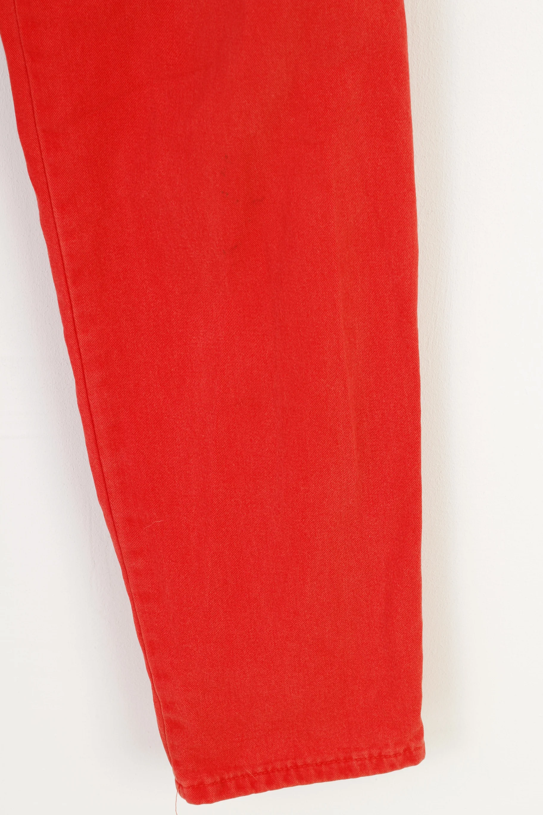 Yarell Women 12 40 Trousers Red Cotton Vintage Jeans Pants - Image 3