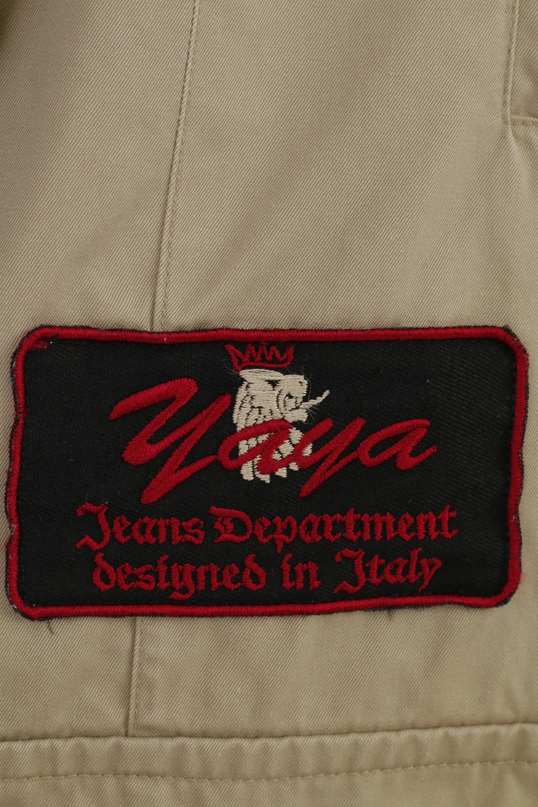 Yaya Woman S Jacket Beige Bottoms Collar Jeans Department Pockets Cotton Top - Image 4