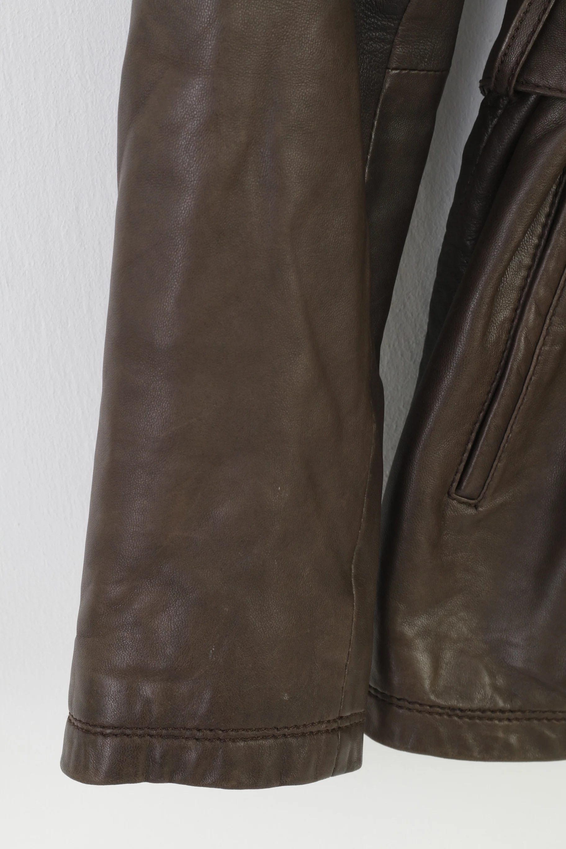 Yessica C&A Woman 42 M Jacket Brown Soft Leather Belt Vintage Casual Top - Image 3