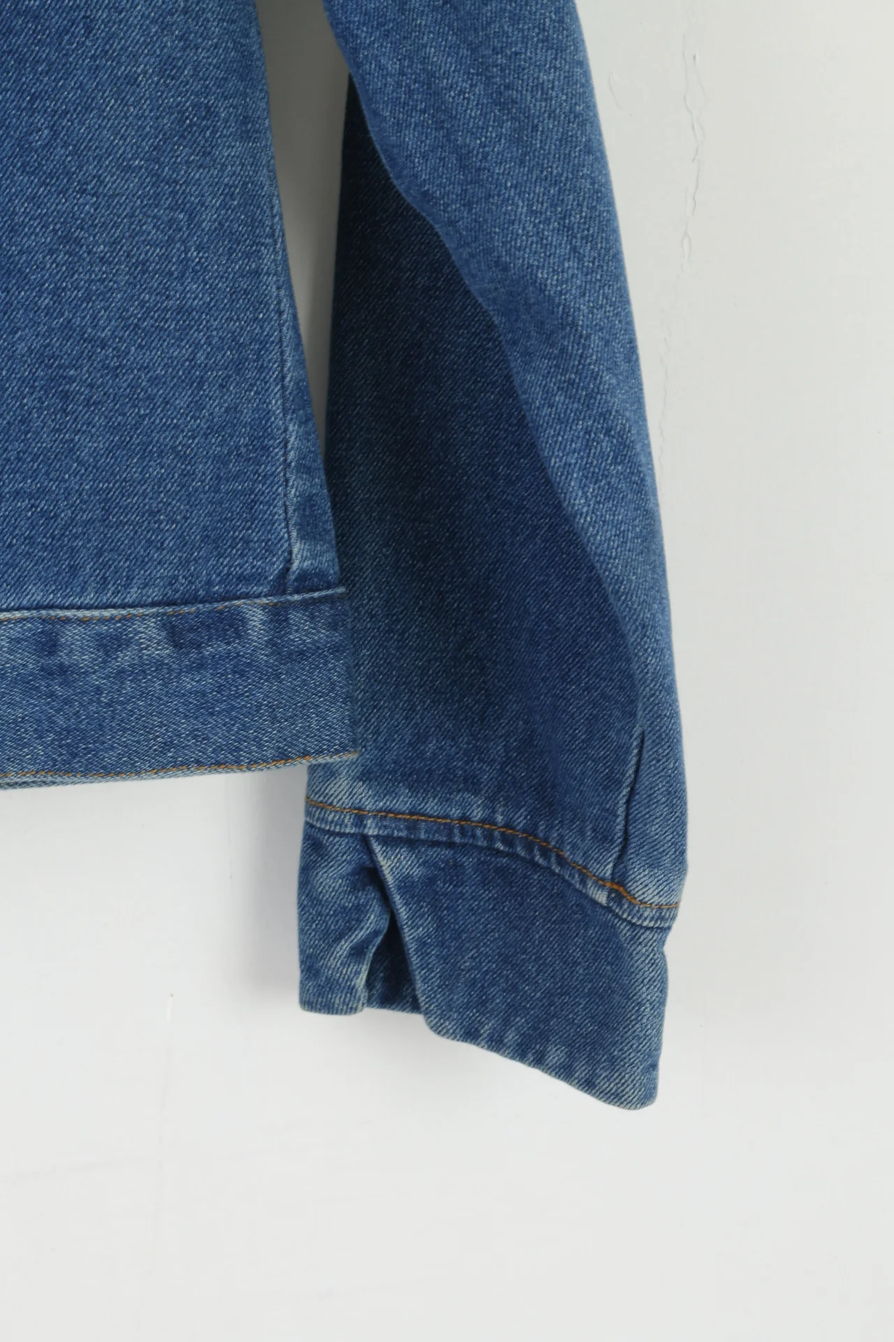 YGCC Women 10 36 S Denim Jacket Blue Jeans Cotton Detailed Boho Top - Image 4