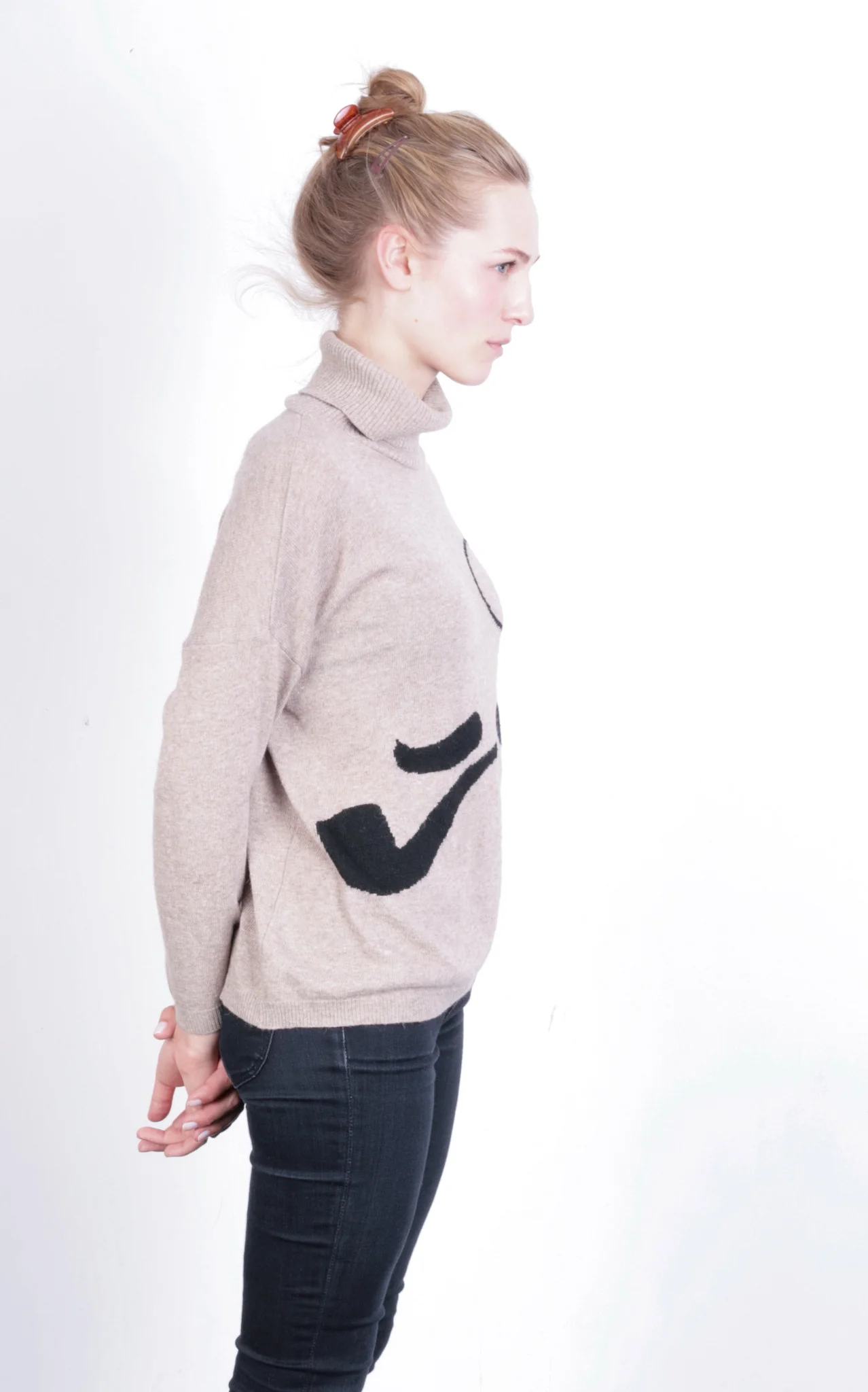 Zara Knit Women's S Jumper Beige Turtle Neck Italy Soft Sweater - Image 4