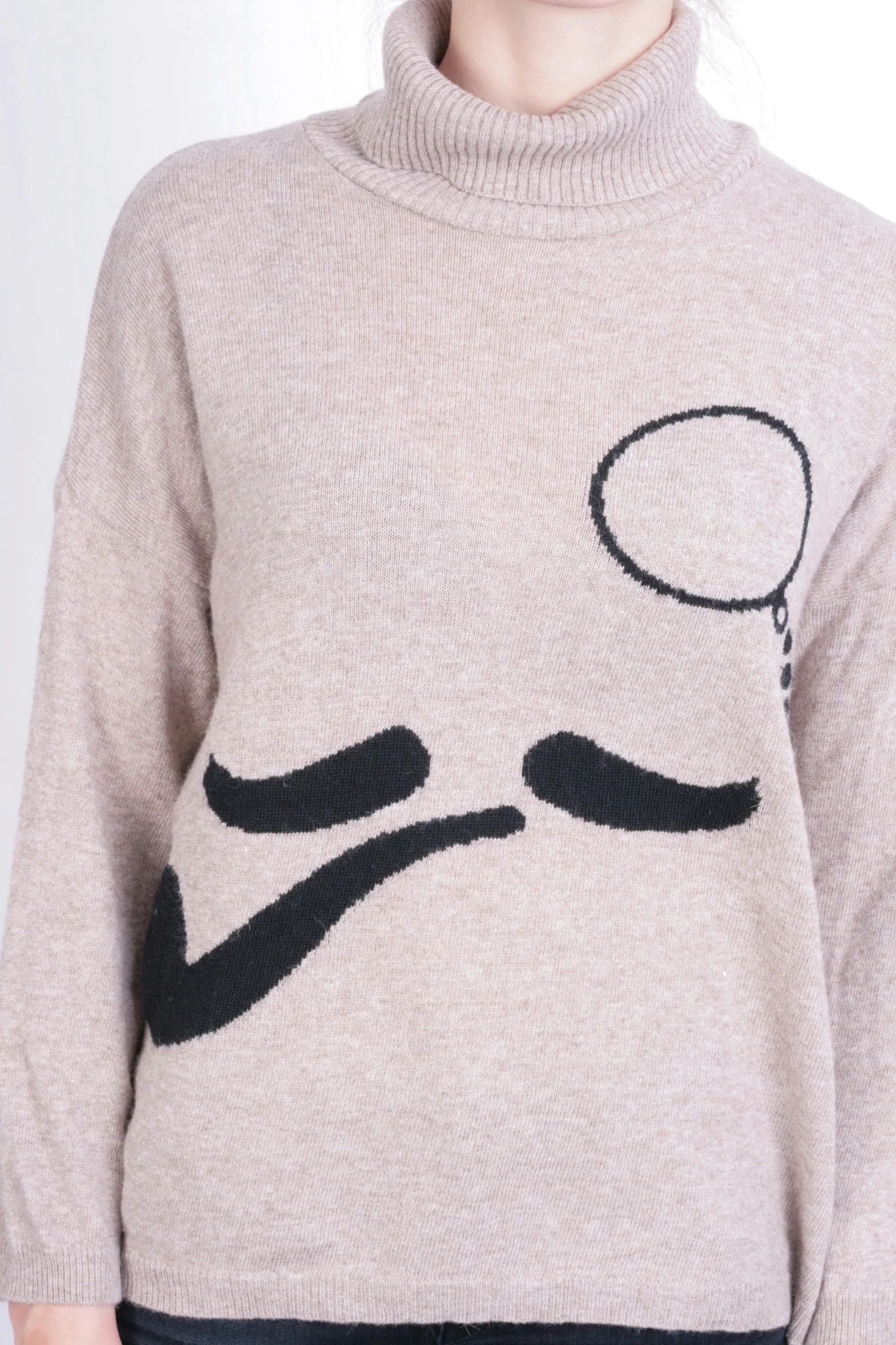 Zara Knit Women's S Jumper Beige Turtle Neck Italy Soft Sweater - Image 5