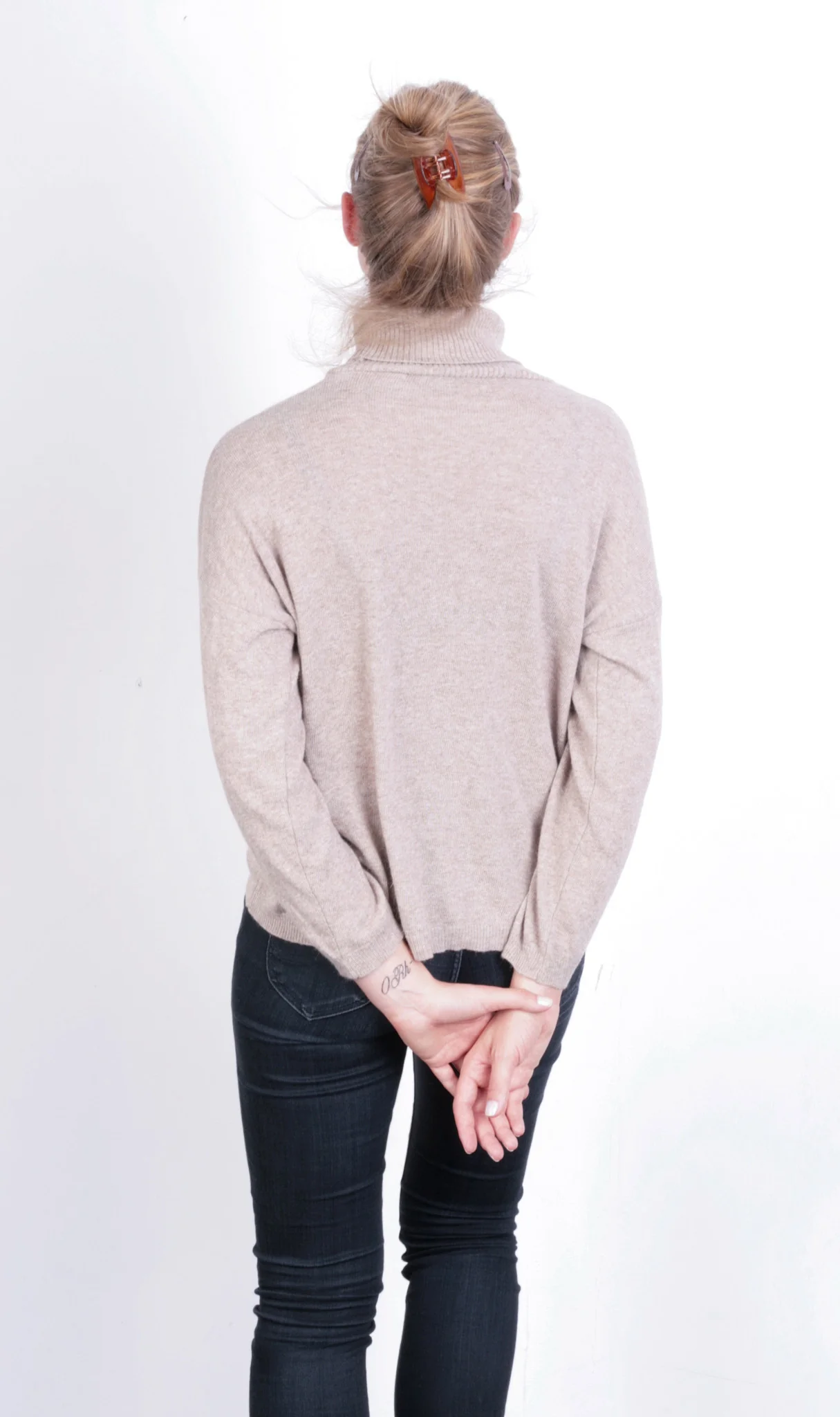Zara Knit Women's S Jumper Beige Turtle Neck Italy Soft Sweater - Image 7