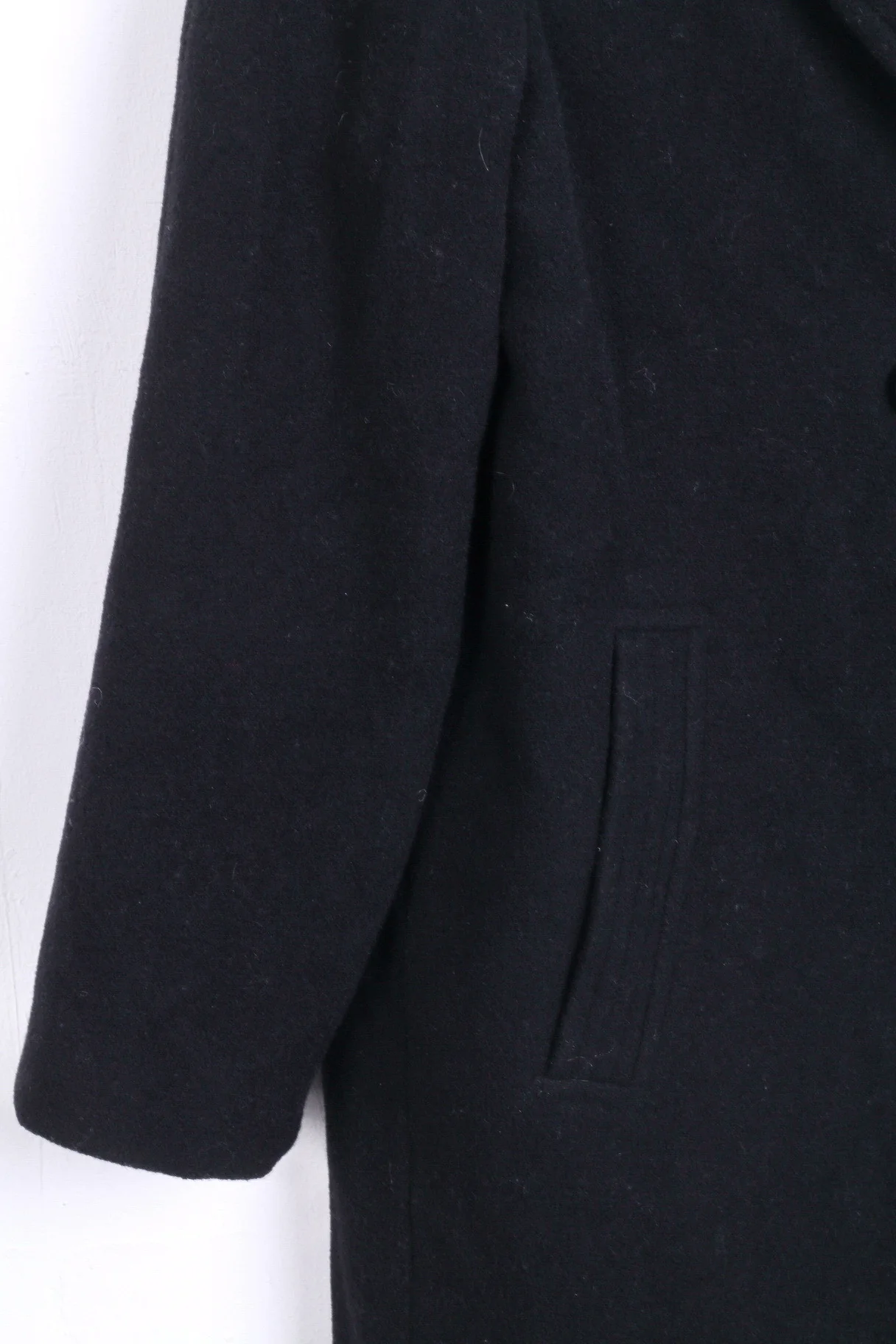 ZETA Womens 14/40 L Coat Double Breasted Wool Black - Image 2