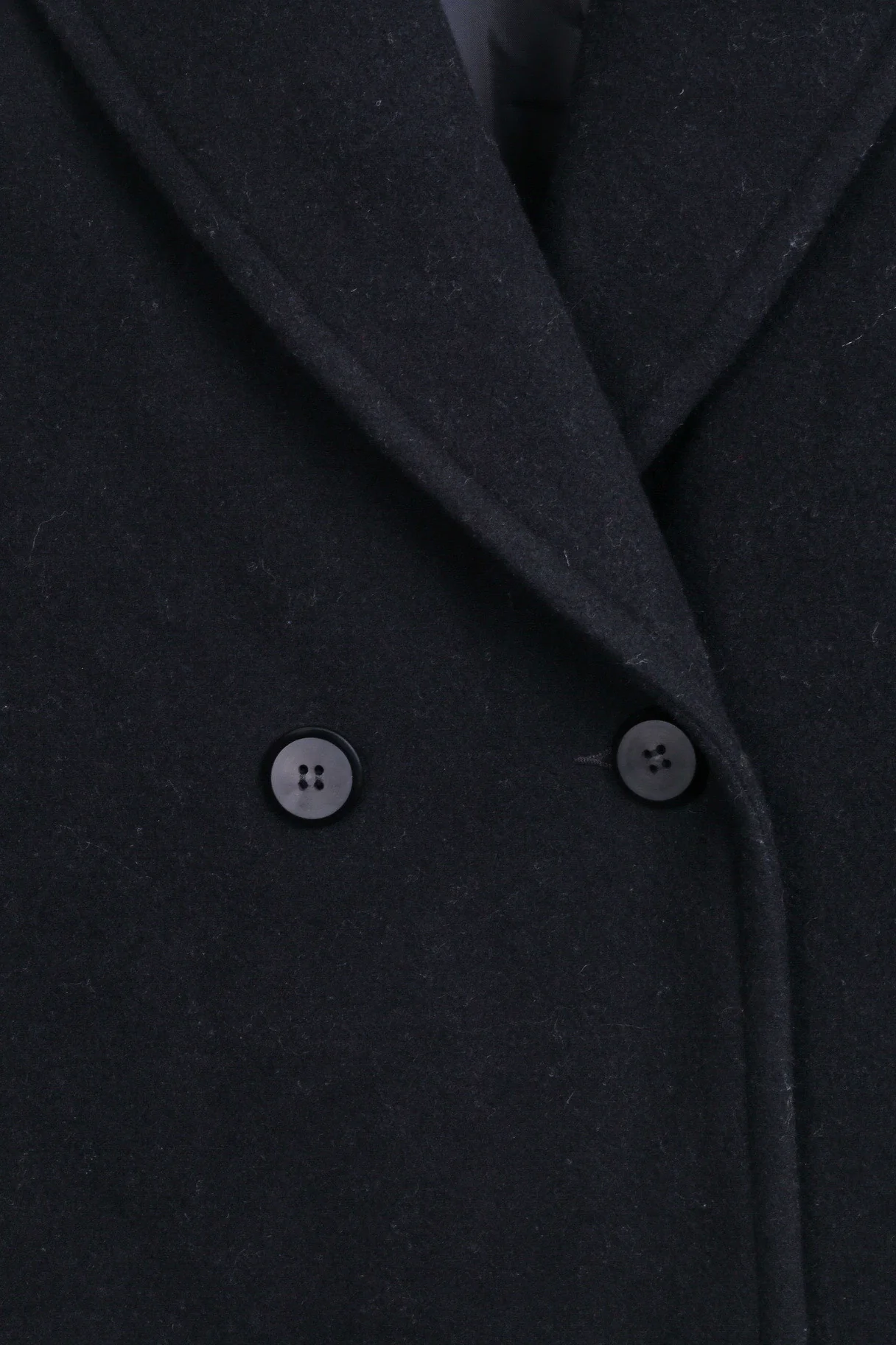 ZETA Womens 14/40 L Coat Double Breasted Wool Black - Image 3