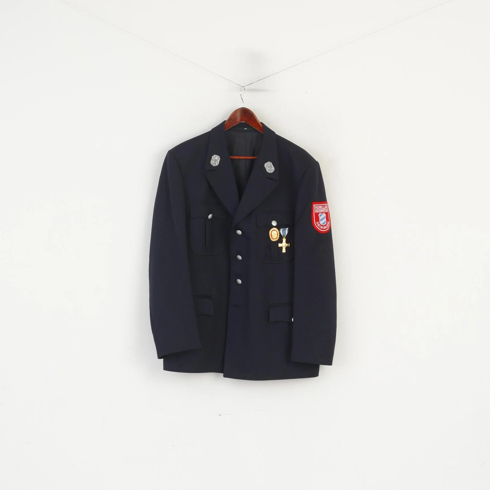 Ziegler Men 40 27 Blazer Navy Germany Fire Brigade Freiwillige Deiningen Jacket - Image 2