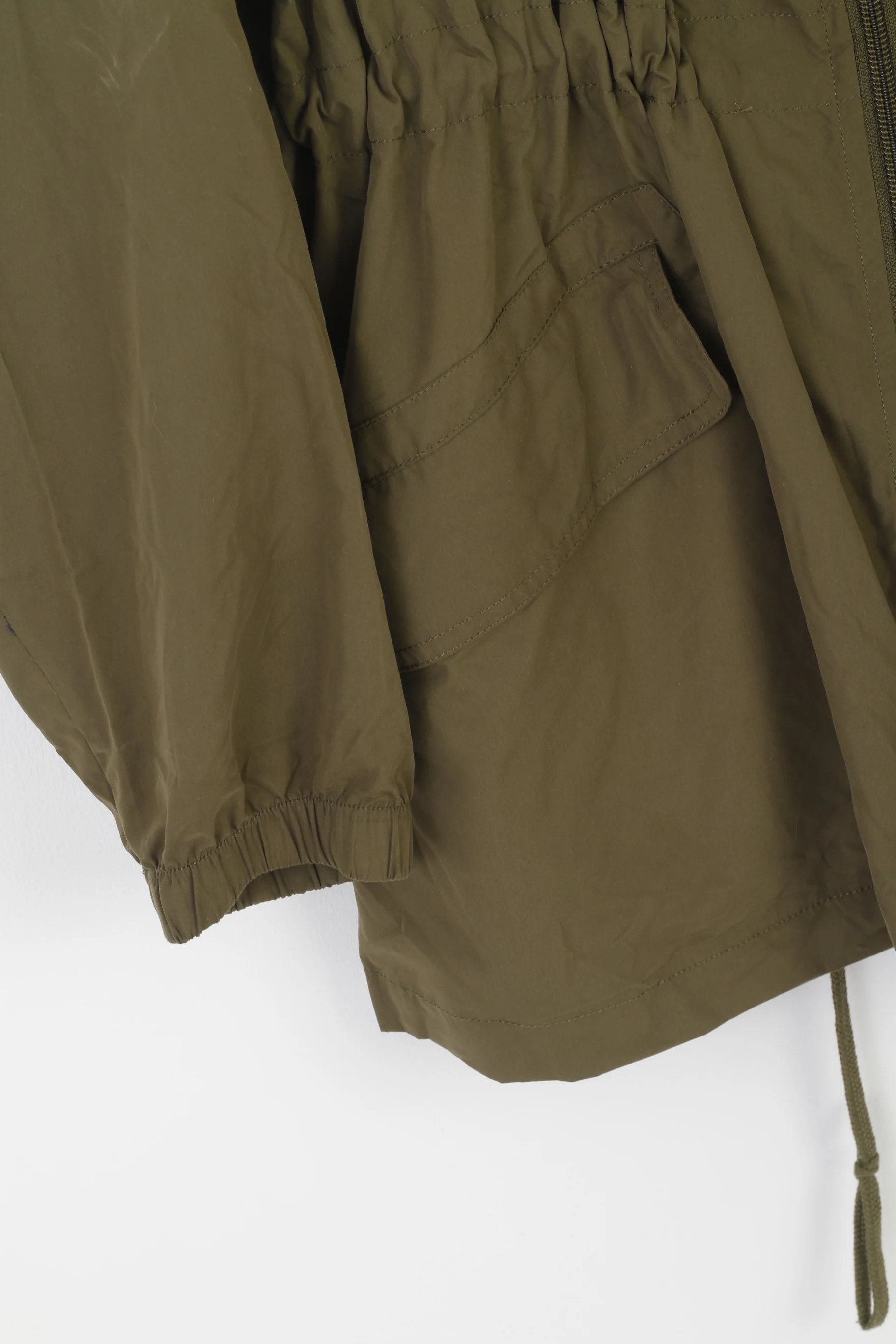 Zizzi Women M Jacket Green Lightweight Full Zipper Parka Casual Outwear Top - Image 3